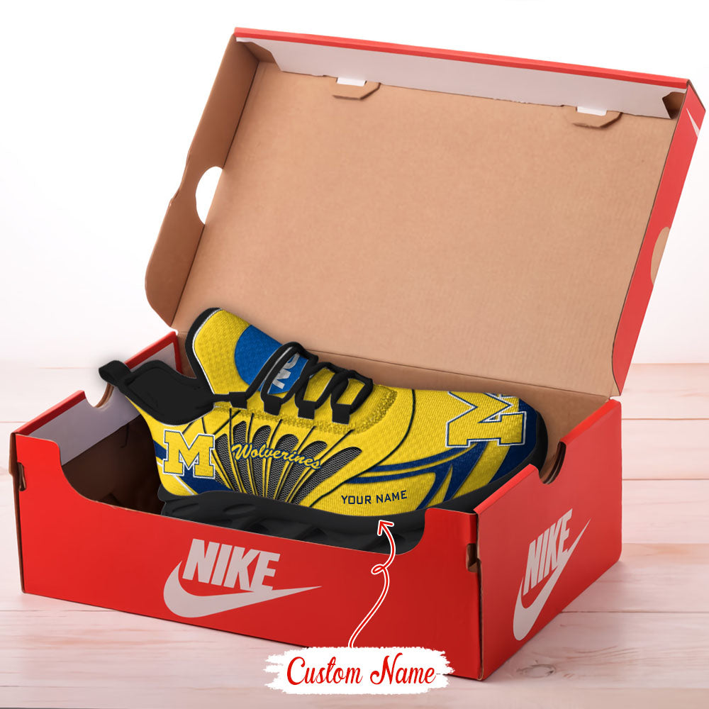 Personalized Michigan Wolverines NCAA Max Soul Shoes Sneakers for Men And Women – NCAA Fan Shoes, Team Sneakers - Image 3