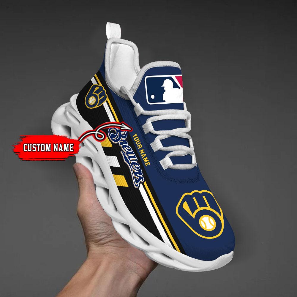Personalized Milwaukee Brewers Max Soul Shoes Sneakers for Men And Women – MLB Baseball Fan Shoes, Team Sneakers