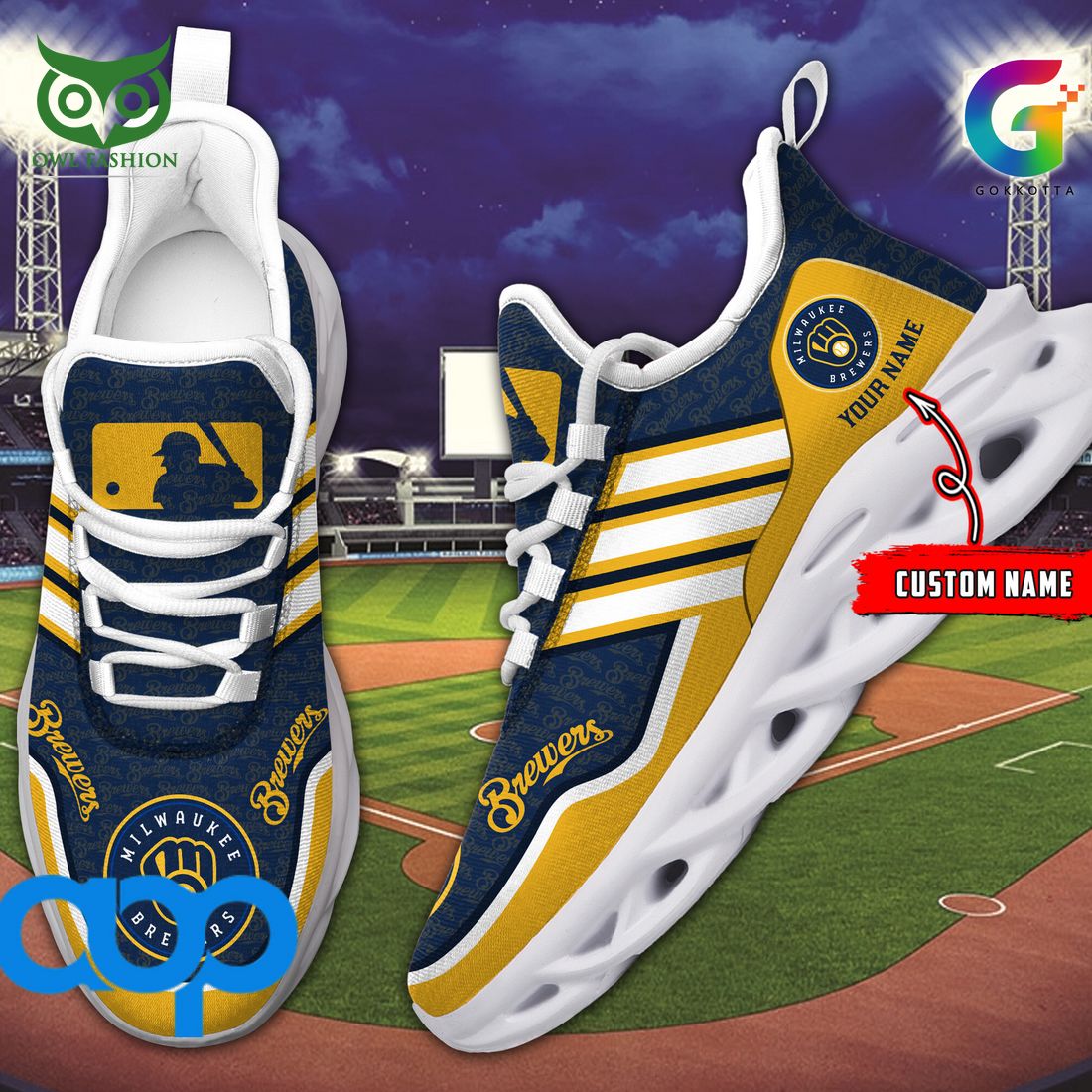 Personalized Milwaukee Brewers Max Soul Shoes Sneakers for Men And Women – MLB Baseball Fan Shoes, Team Sneakers
