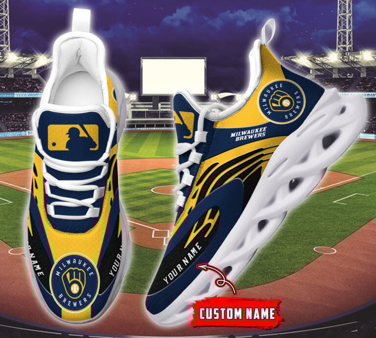 Personalized Milwaukee Brewers Max Soul Shoes Sneakers for Men And Women – MLB Baseball Fan Shoes, Team Sneakers