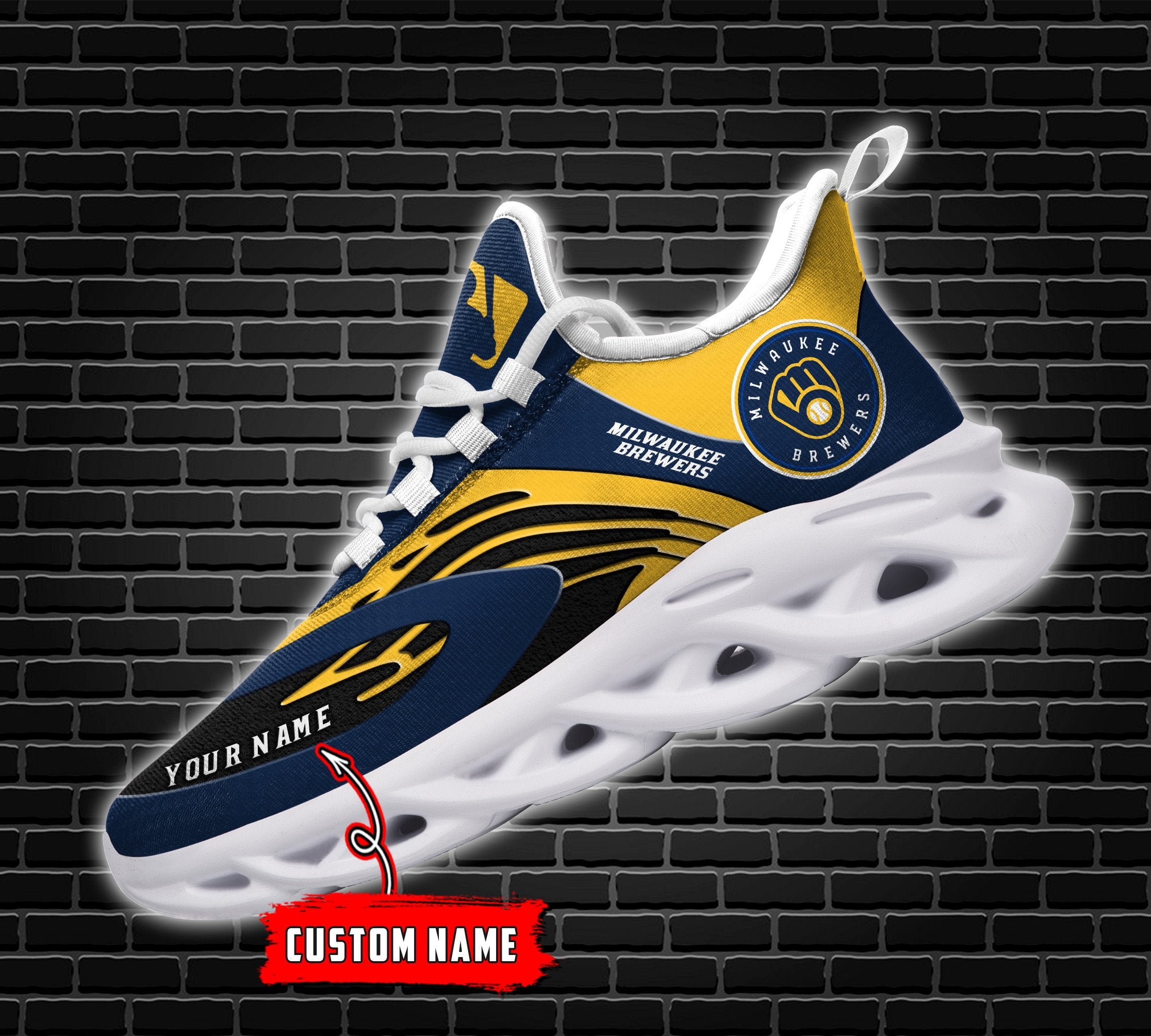 Personalized Milwaukee Brewers Max Soul Shoes Sneakers for Men And Women – MLB Baseball Fan Shoes, Team Sneakers - Image 4