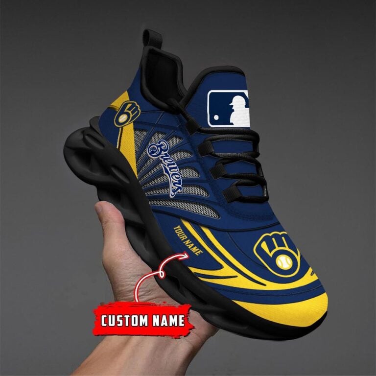 Personalized Milwaukee Brewers Max Soul Shoes Sneakers for Men And Women – MLB Baseball Fan Shoes, Team Sneakers