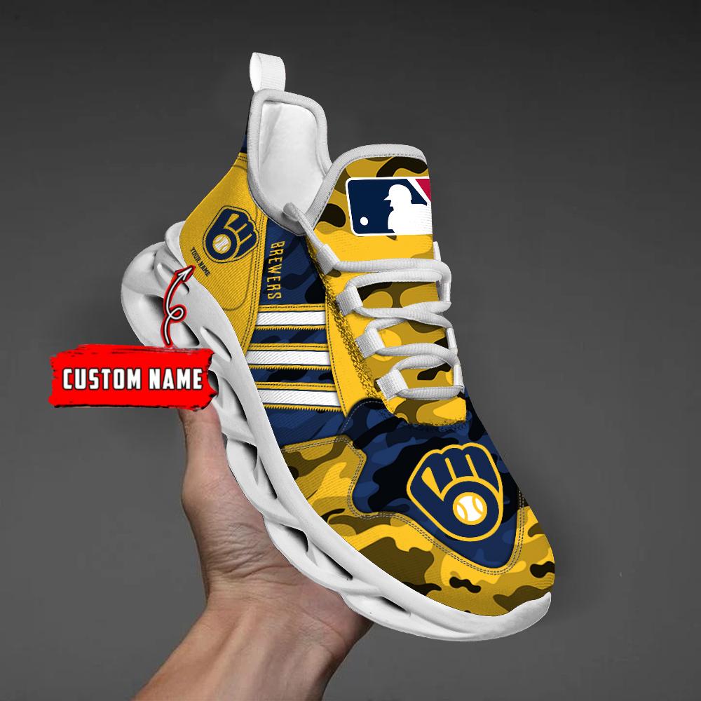 Personalized Milwaukee Brewers Max Soul Shoes Sneakers for Men And Women – MLB Baseball Fan Shoes, Team Sneakers