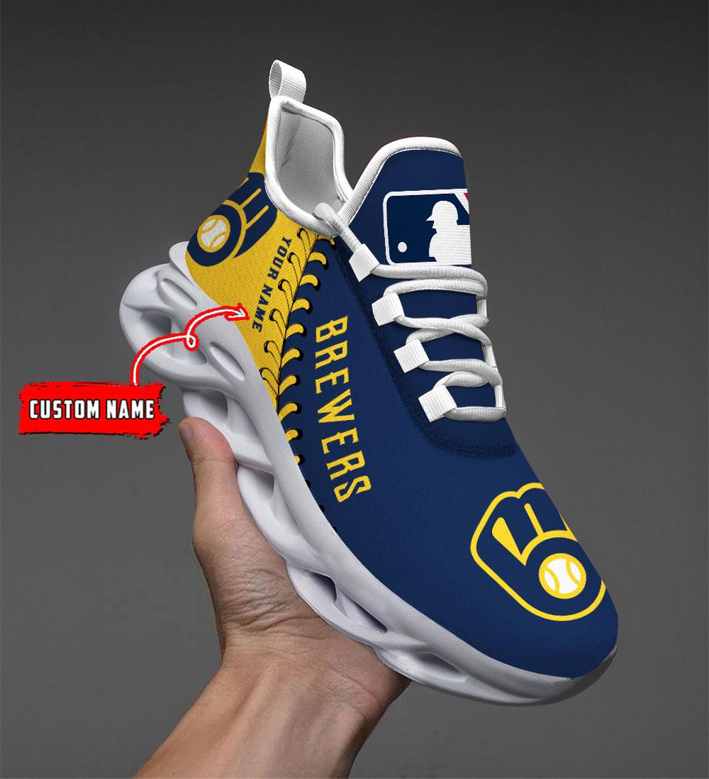 Personalized Milwaukee Brewers Max Soul Shoes Sneakers for Men And Women – MLB Baseball Fan Shoes, Team Sneakers