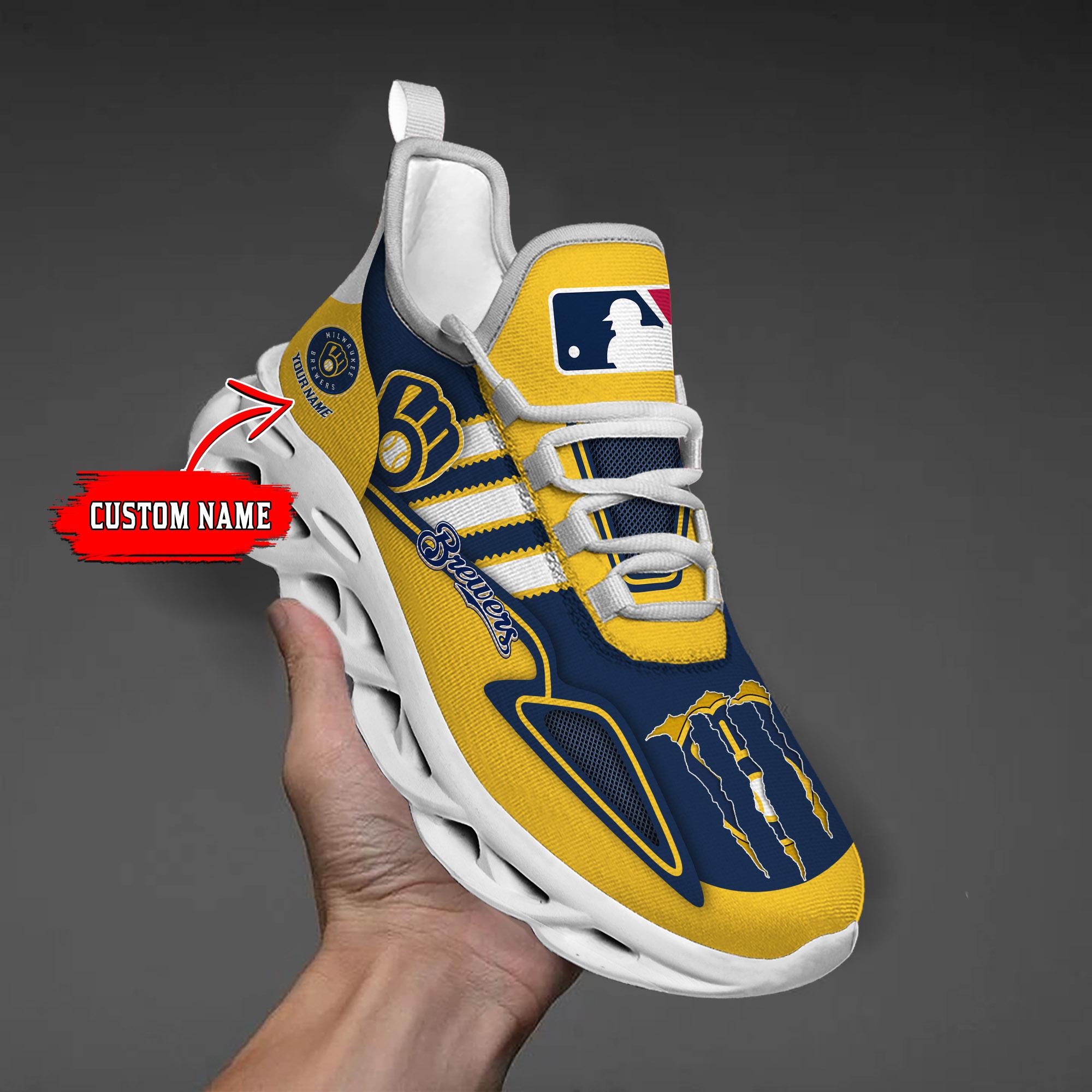 Personalized Milwaukee Brewers Max Soul Shoes Sneakers for Men And Women – MLB Baseball Fan Shoes, Team Sneakers