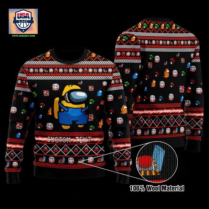 Personalized Minion Among Us Custom Christmas Sweater