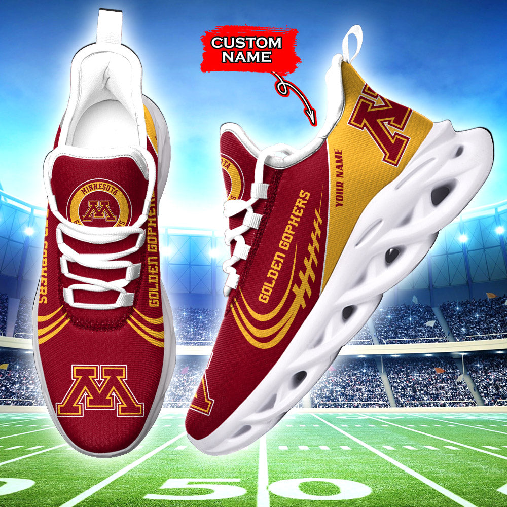 Personalized Minnesota Golden Gophers NCAA Max Soul Shoes Sneakers for Men And Women – NCAA Fan Shoes, Team Sneakers
