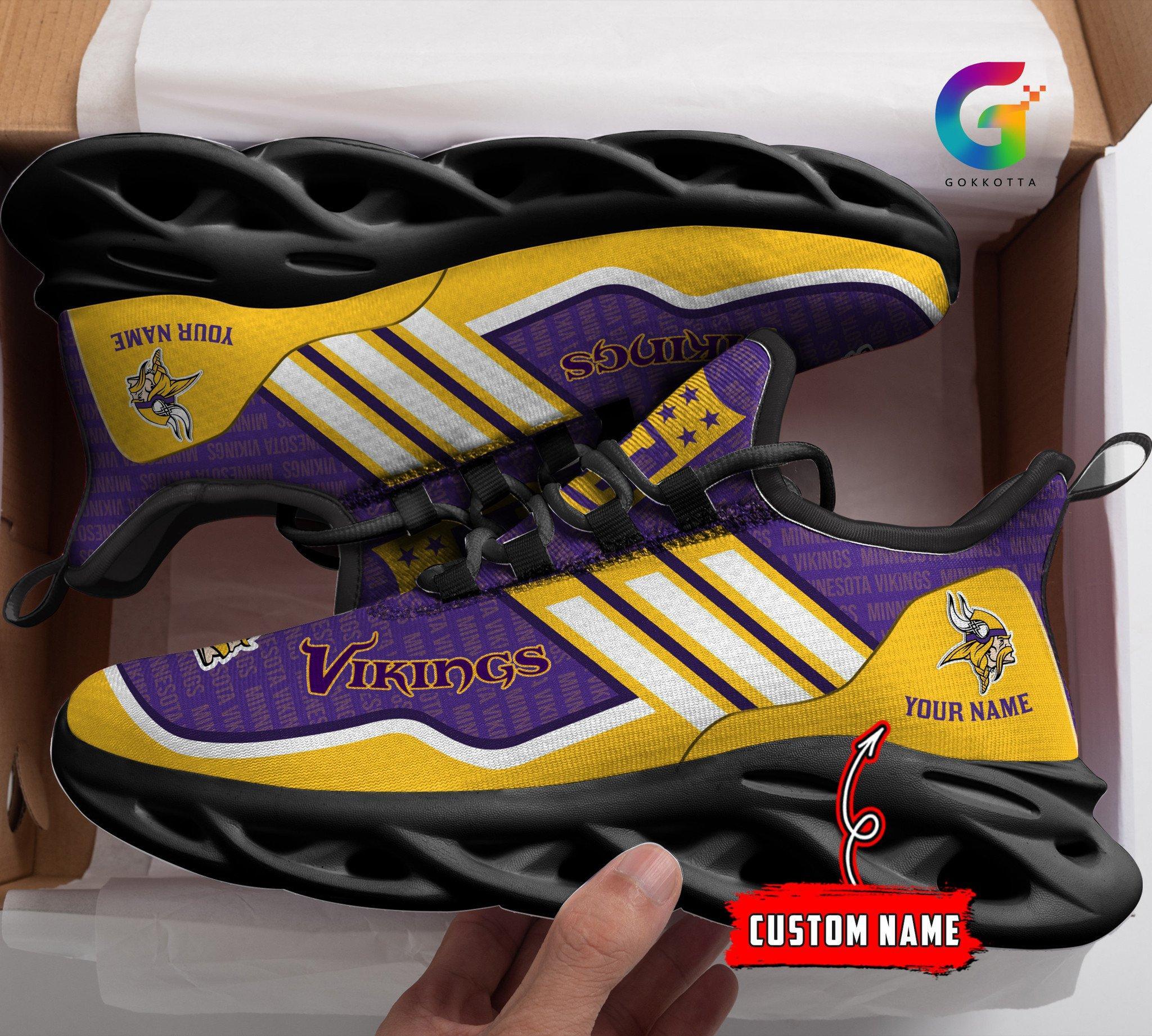 Personalized Minnesota Vikings Max Soul Shoes Sneakers for Men And Women – NFL Football Fan Shoes, Team Sneakers - Image 4