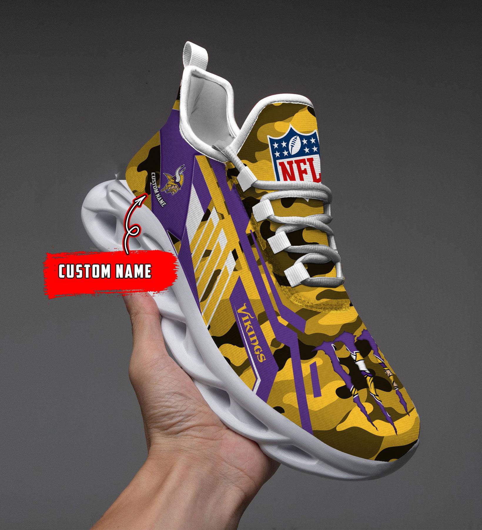 Personalized Minnesota Vikings Max Soul Shoes Sneakers for Men And Women – NFL Football Fan Shoes, Team Sneakers