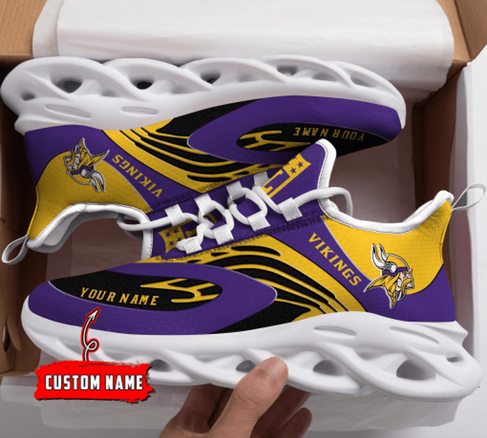 Personalized Minnesota Vikings Max Soul Shoes Sneakers for Men And Women – NFL Football Fan Shoes, Team Sneakers - Image 3