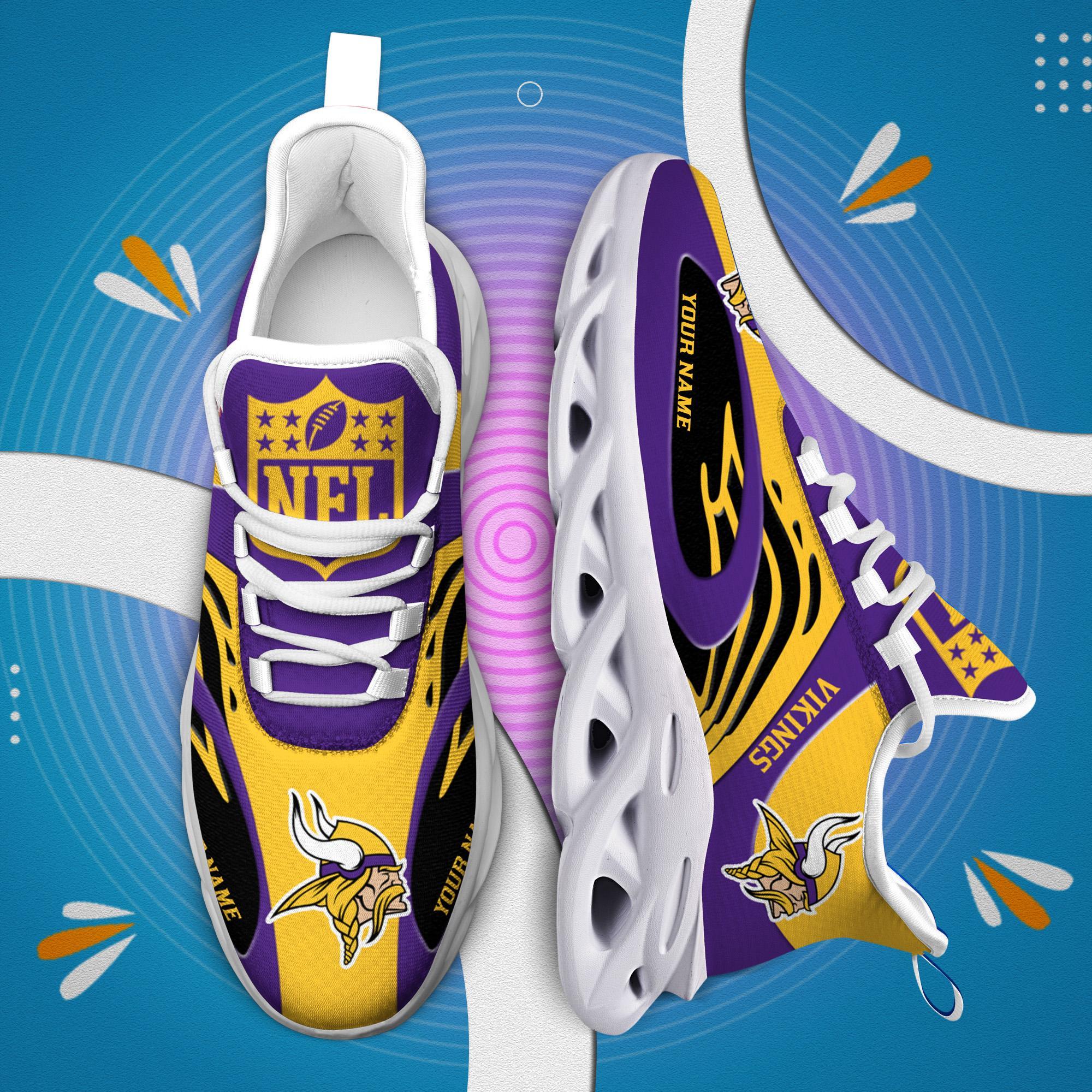 Personalized Minnesota Vikings Max Soul Shoes Sneakers for Men And Women – NFL Football Fan Shoes, Team Sneakers