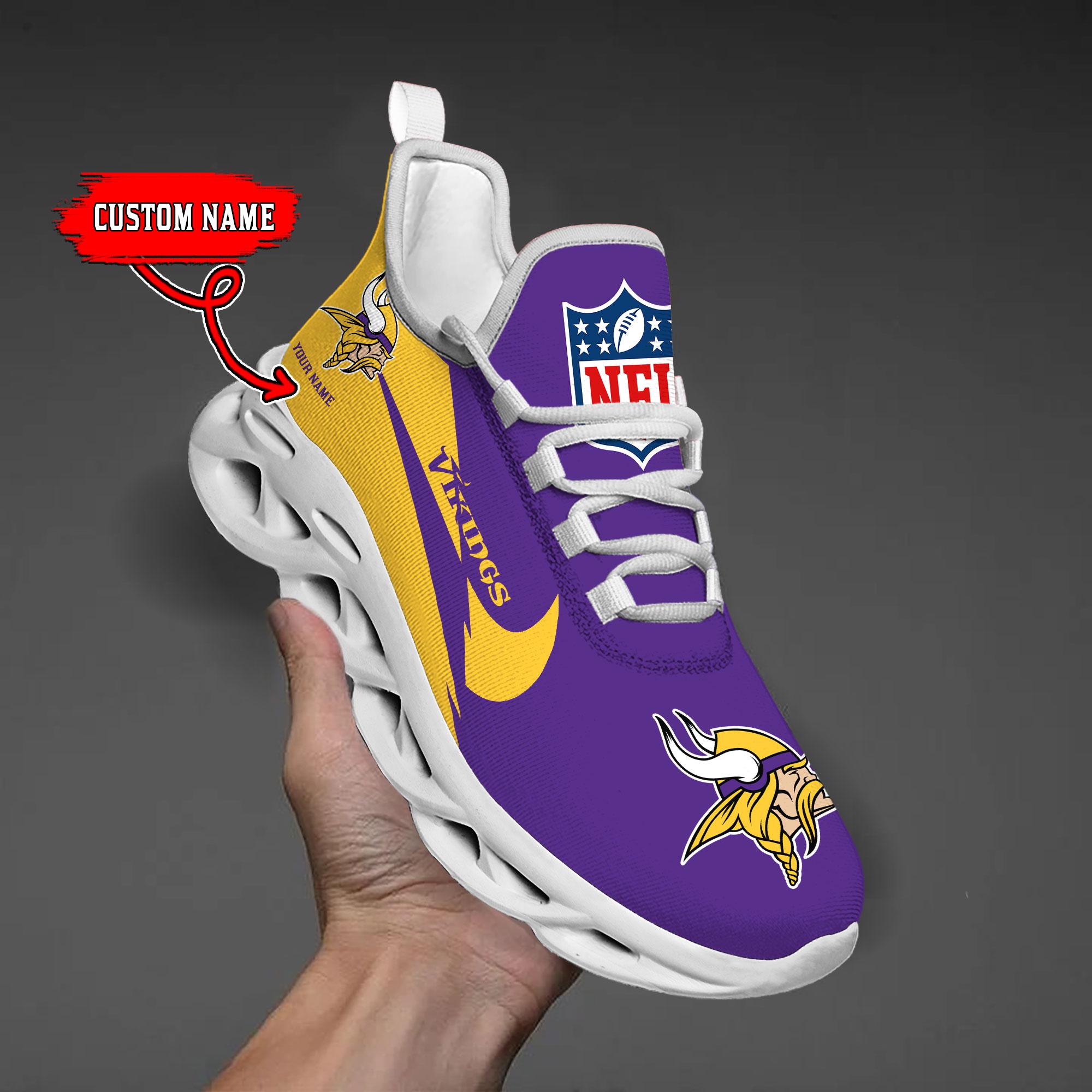 Personalized Minnesota Vikings Max Soul Shoes Sneakers for Men And Women – NFL Football Fan Shoes, Team Sneakers