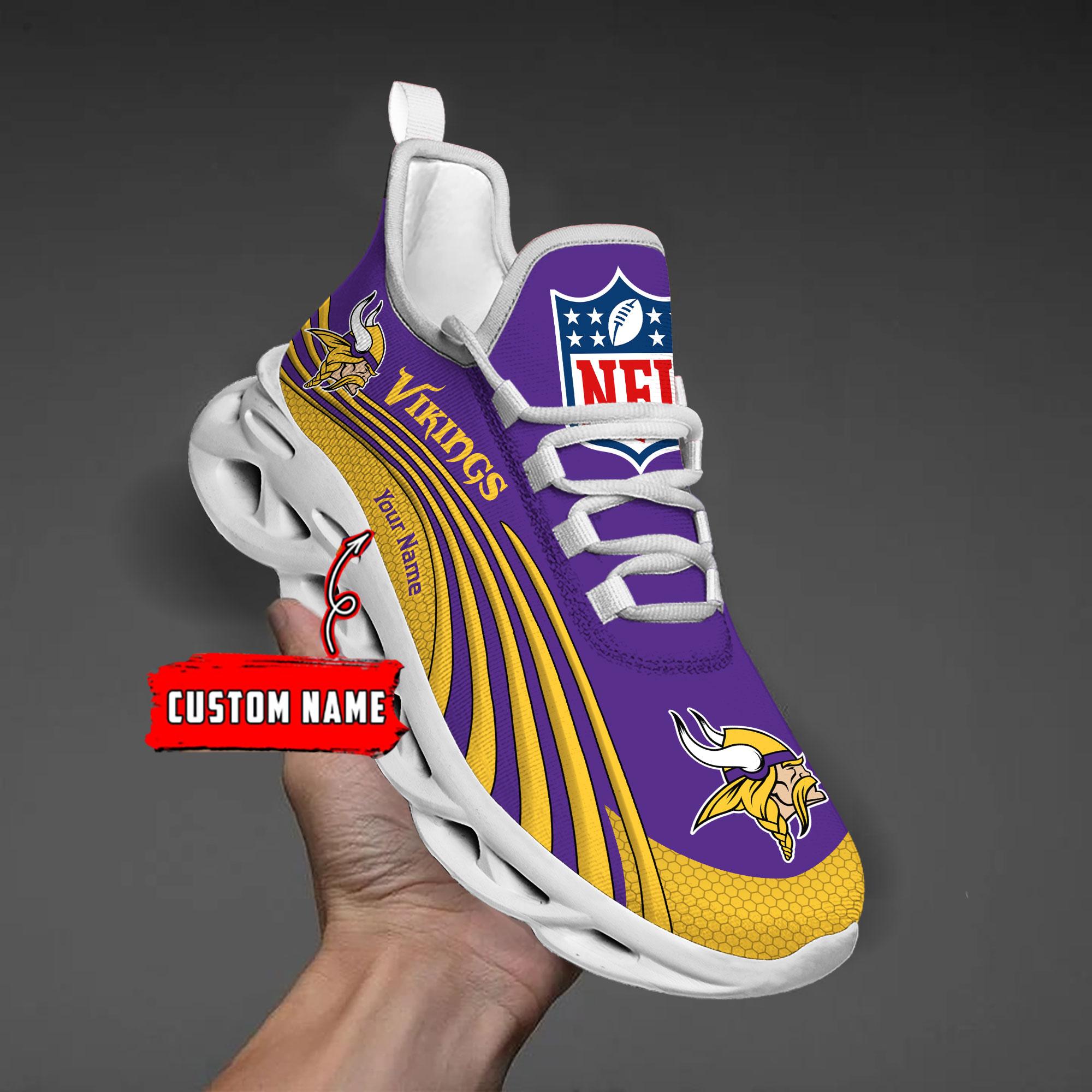 Personalized Minnesota Vikings Max Soul Shoes Sneakers for Men And Women – NFL Football Fan Shoes, Team Sneakers