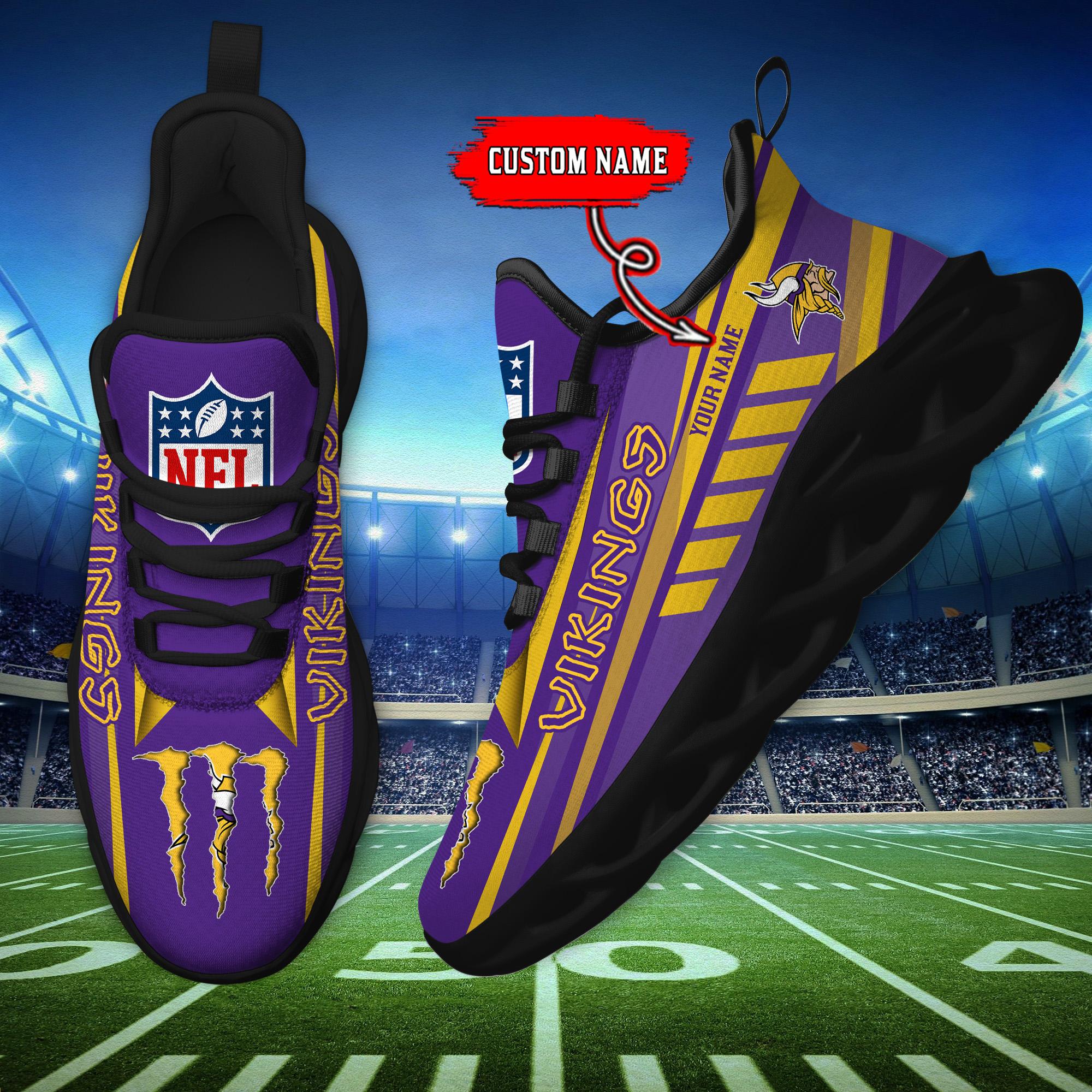 Personalized Minnesota Vikings Max Soul Shoes Sneakers for Men And Women – NFL Football Fan Shoes, Team Sneakers - Image 5