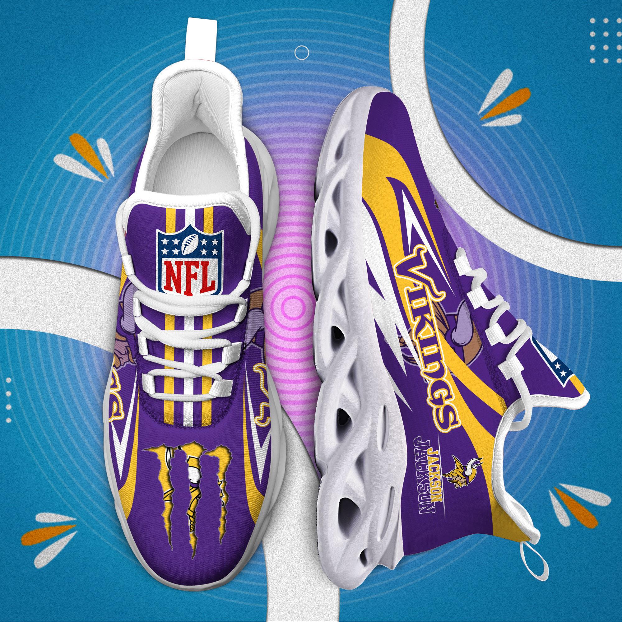 Personalized Minnesota Vikings Max Soul Shoes Sneakers for Men And Women – NFL Football Fan Shoes, Team Sneakers - Image 3