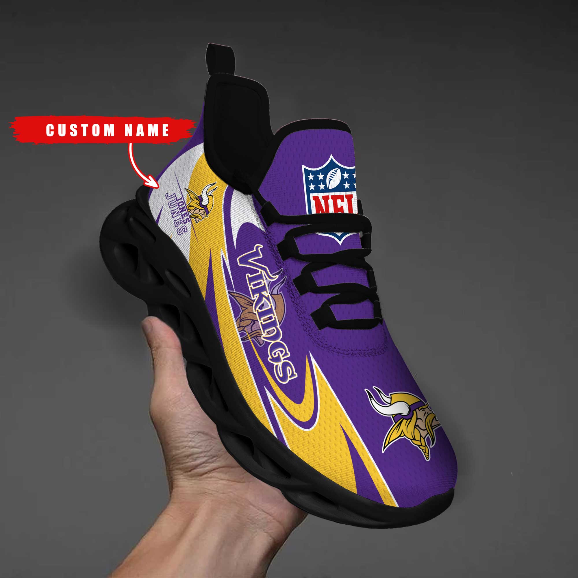Personalized Minnesota Vikings Max Soul Shoes Sneakers for Men And Women – NFL Football Fan Shoes, Team Sneakers - Image 6