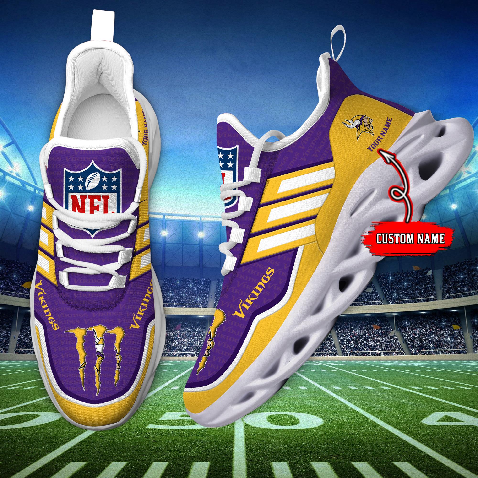 Personalized Minnesota Vikings Max Soul Shoes Sneakers for Men And Women – NFL Football Fan Shoes, Team Sneakers
