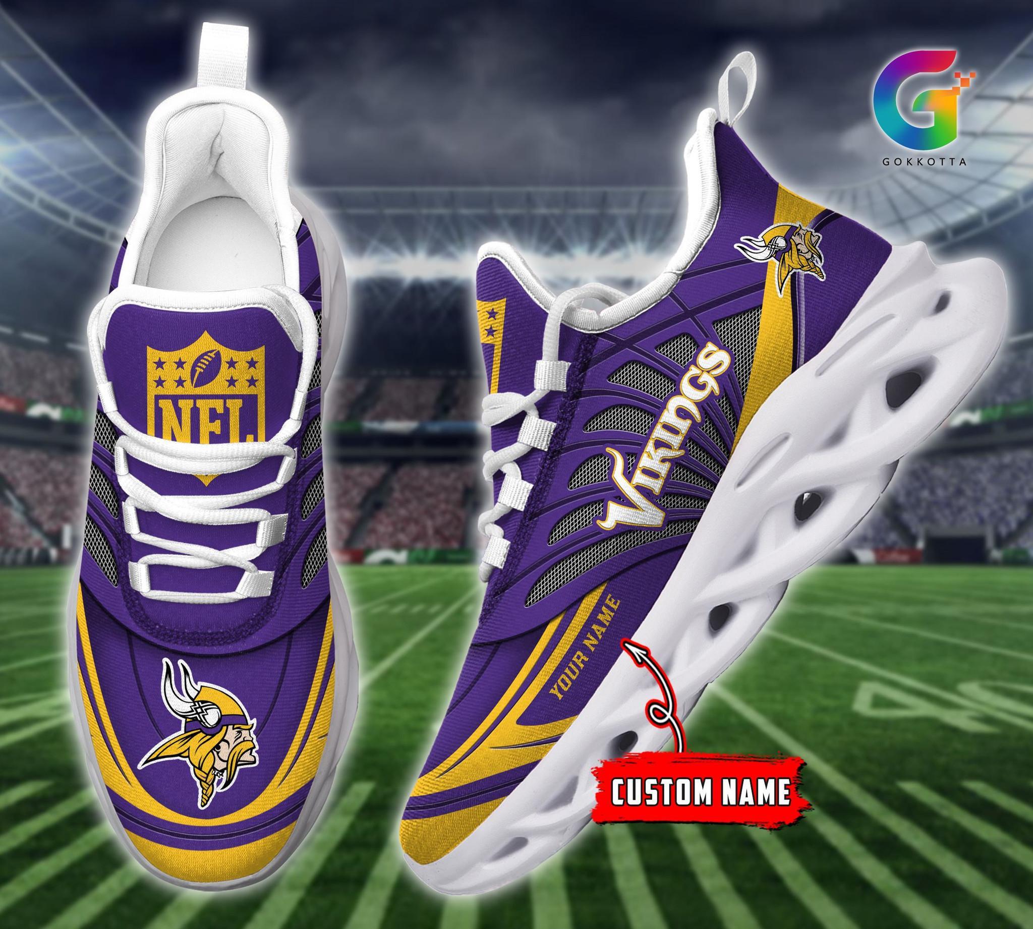 Personalized Minnesota Vikings Max Soul Shoes Sneakers for Men And Women – NFL Football Fan Shoes, Team Sneakers