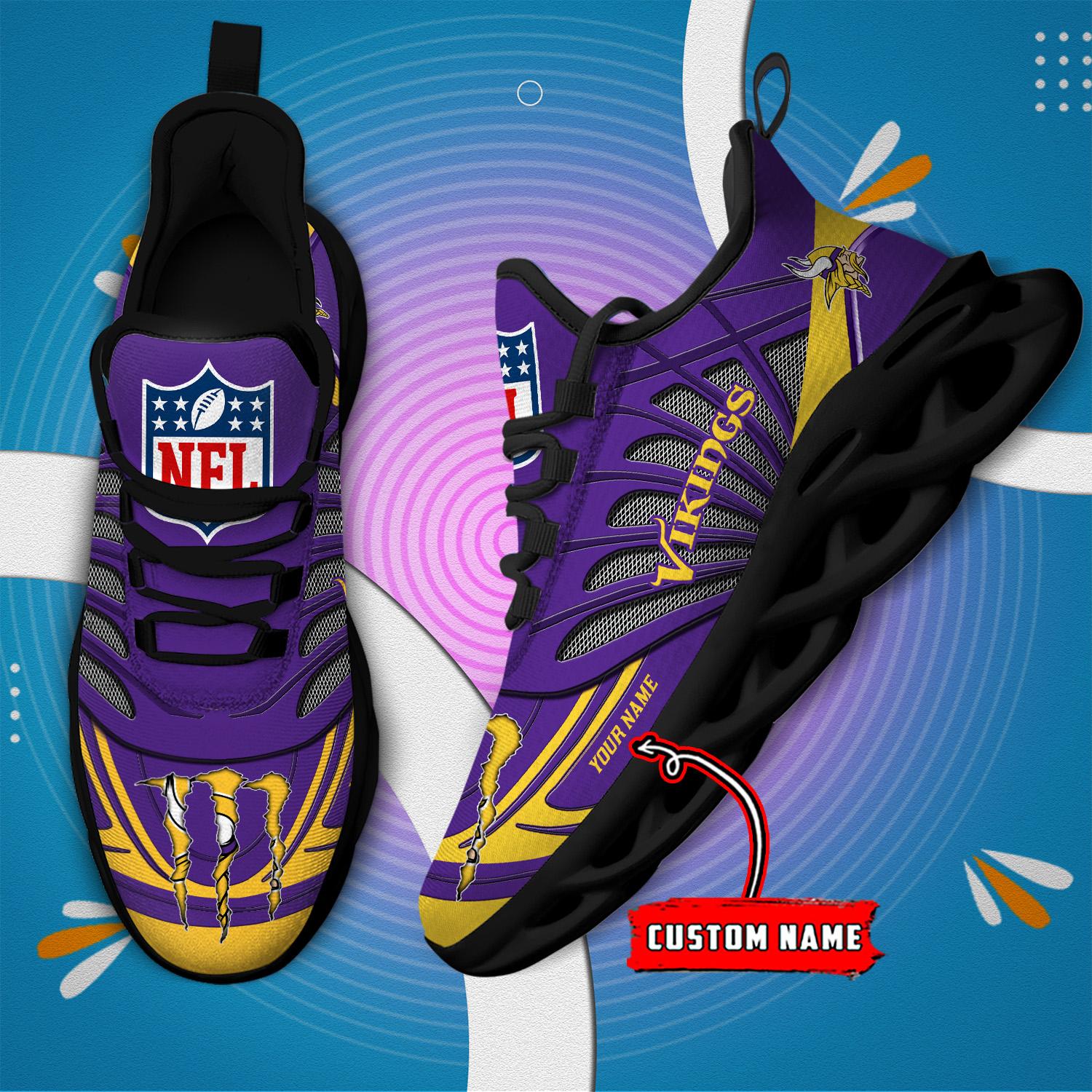 Personalized Minnesota Vikings Max Soul Shoes Sneakers for Men And Women – NFL Football Fan Shoes, Team Sneakers - Image 7