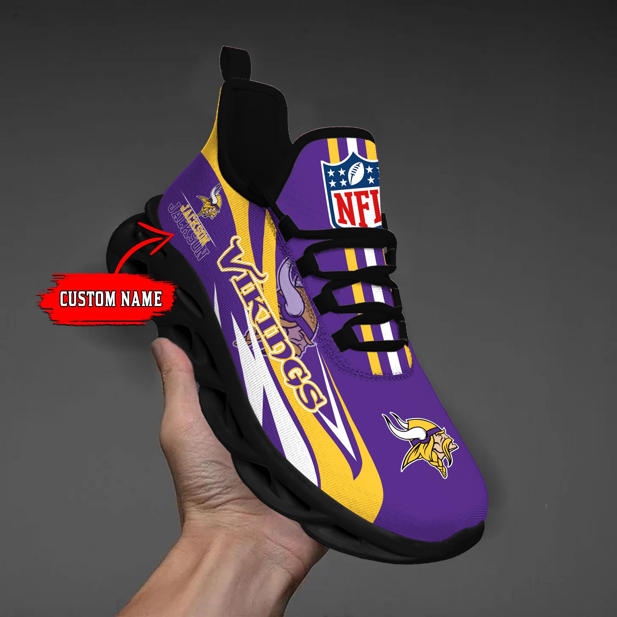 Personalized Minnesota Vikings Max Soul Shoes Sneakers for Men And Women – NFL Football Fan Shoes, Team Sneakers - Image 4