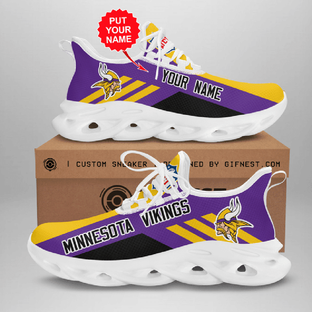 Personalized Minnesota Vikings Max Soul Shoes Sneakers for Men And Women – NFL Football Fan Shoes, Team Sneakers