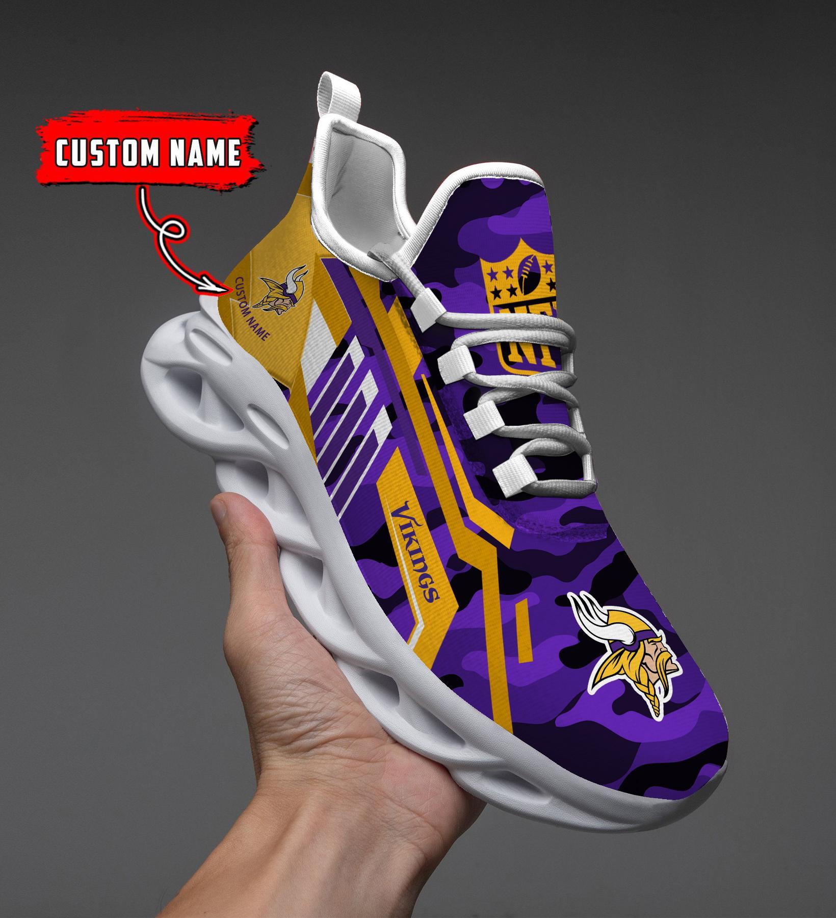 Personalized Minnesota Vikings Max Soul Shoes Sneakers for Men And Women – NFL Football Fan Shoes, Team Sneakers