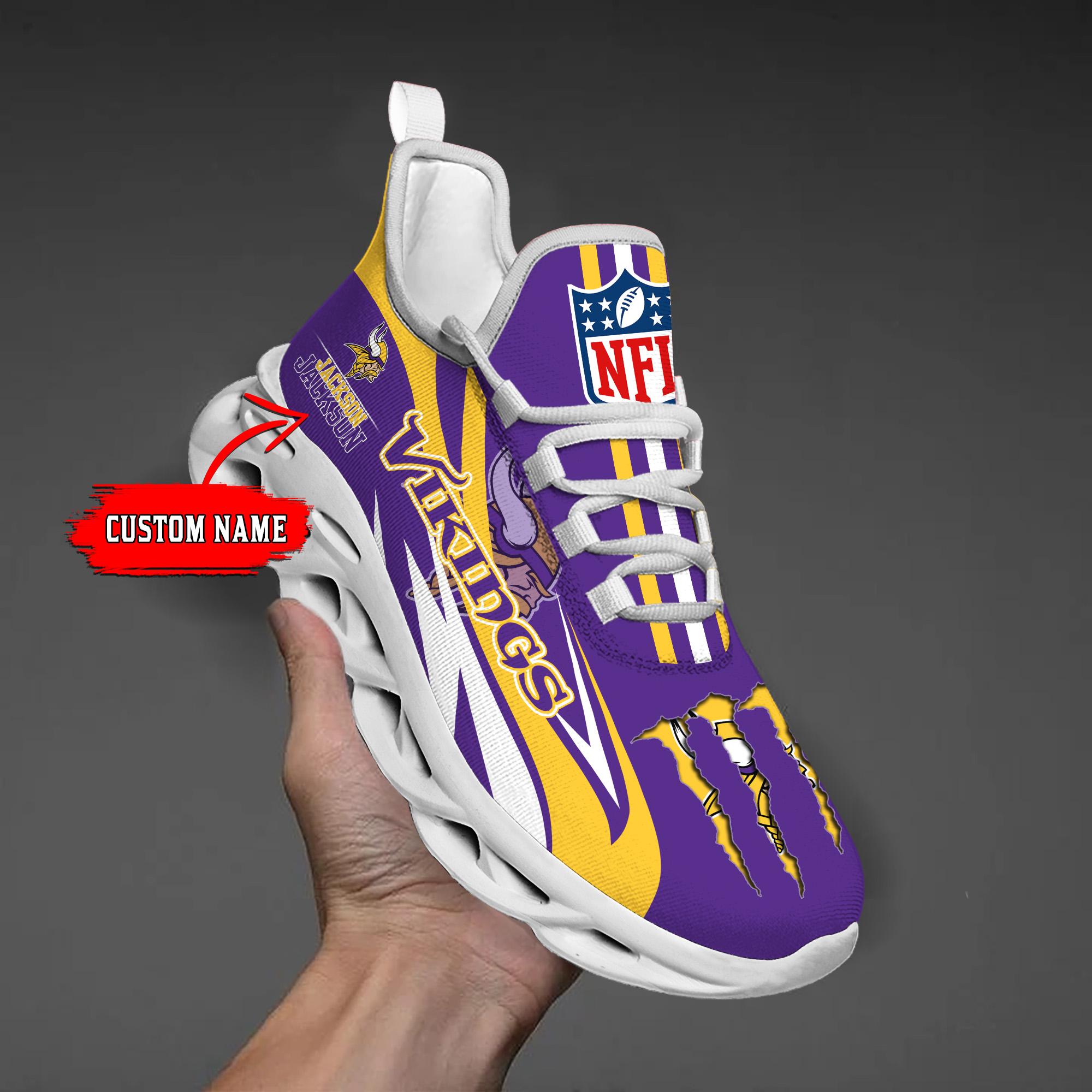 Personalized Minnesota Vikings Max Soul Shoes Sneakers for Men And Women – NFL Football Fan Shoes, Team Sneakers