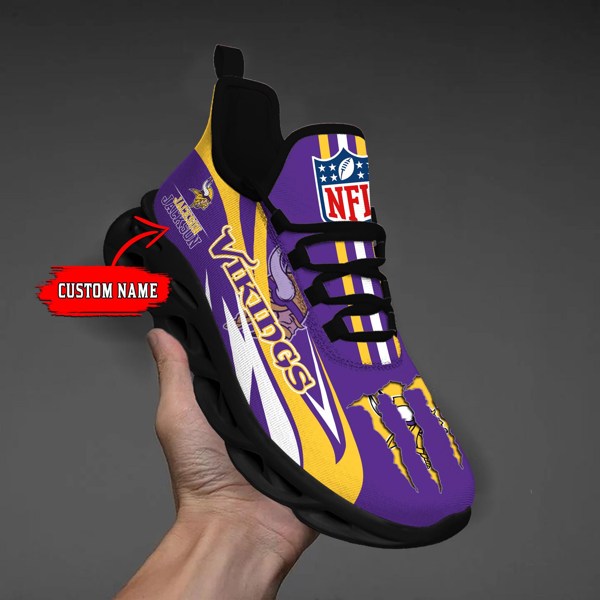 Personalized Minnesota Vikings Max Soul Shoes Sneakers for Men And Women – NFL Football Fan Shoes, Team Sneakers - Image 4