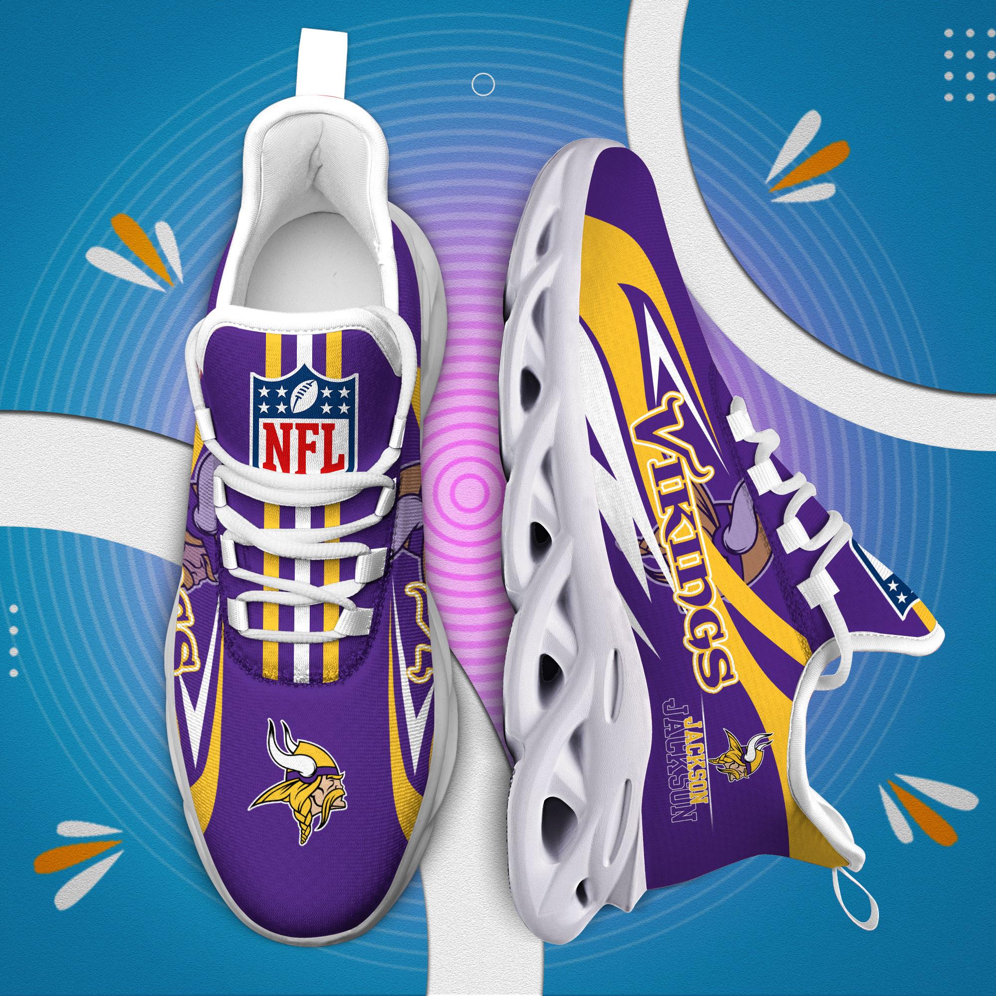 Personalized Minnesota Vikings Max Soul Shoes Sneakers for Men And Women – NFL Football Fan Shoes, Team Sneakers - Image 6