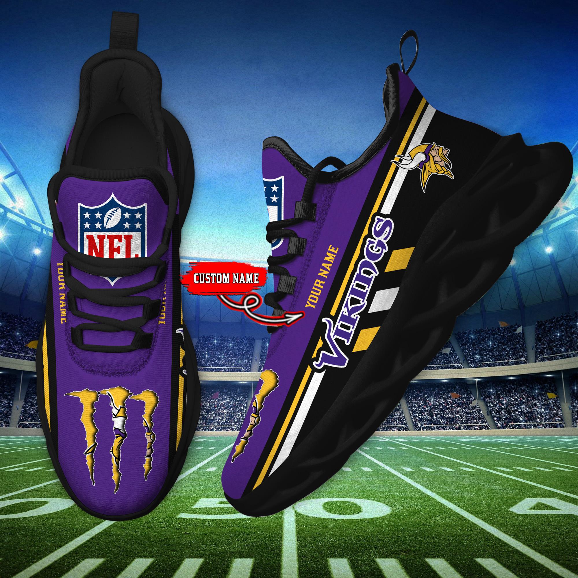 Personalized Minnesota Vikings Max Soul Shoes Sneakers for Men And Women – NFL Football Fan Shoes, Team Sneakers - Image 6