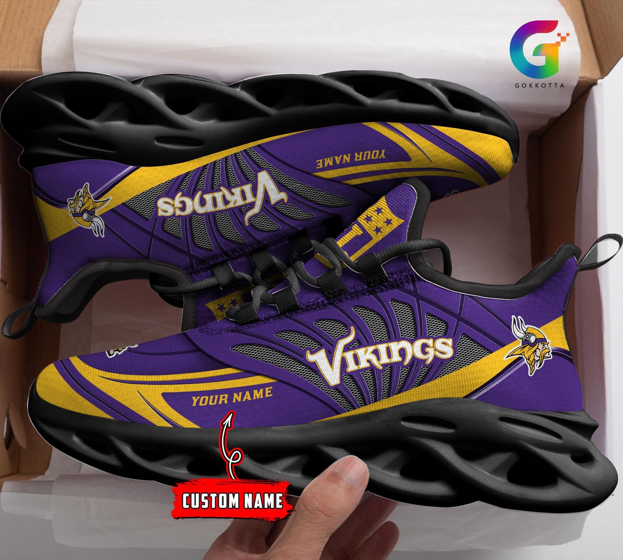 Personalized Minnesota Vikings Max Soul Shoes Sneakers for Men And Women – NFL Football Fan Shoes, Team Sneakers - Image 4