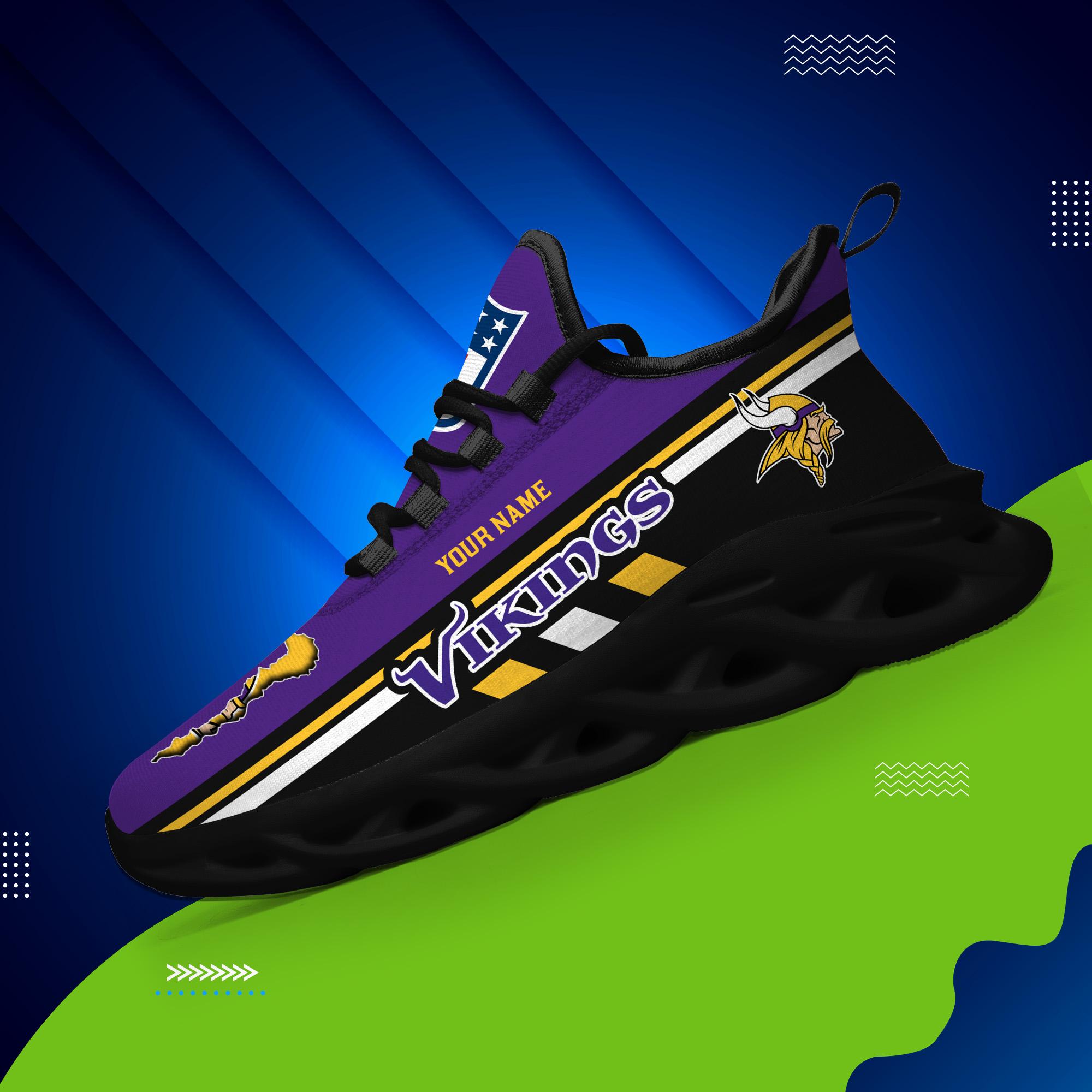 Personalized Minnesota Vikings Max Soul Shoes Sneakers for Men And Women – NFL Football Fan Shoes, Team Sneakers - Image 4