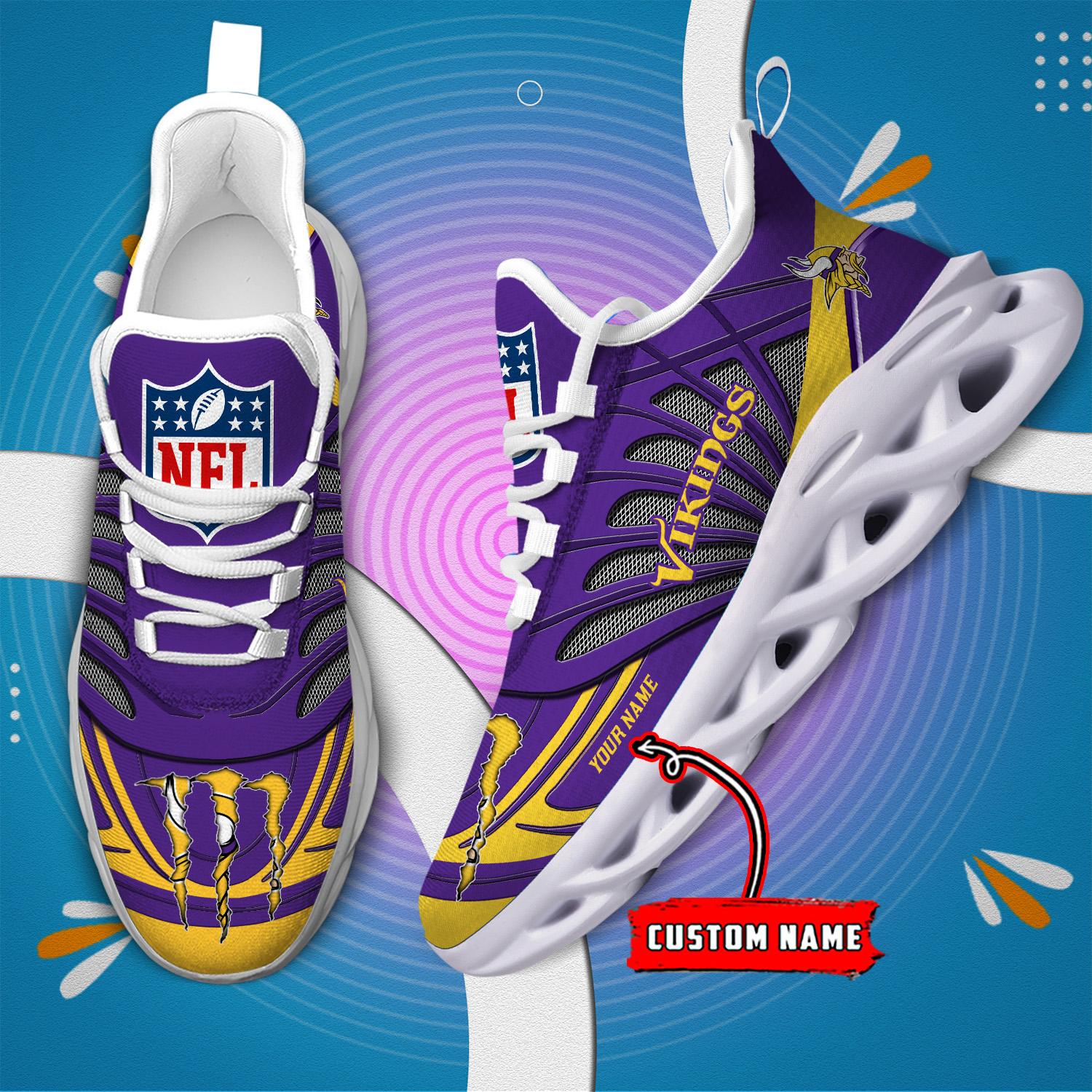 Personalized Minnesota Vikings Max Soul Shoes Sneakers for Men And Women – NFL Football Fan Shoes, Team Sneakers - Image 8