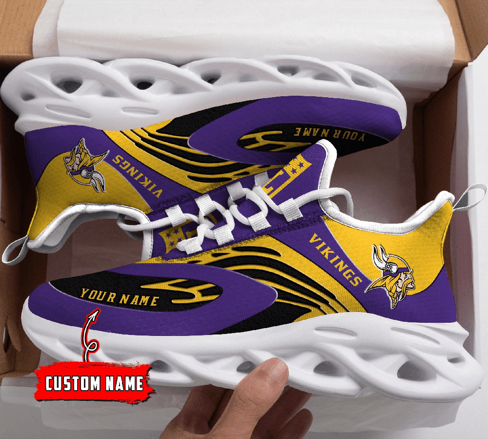 Personalized Minnesota Vikings Max Soul Shoes Sneakers for Men And Women – NFL Football Fan Shoes, Team Sneakers