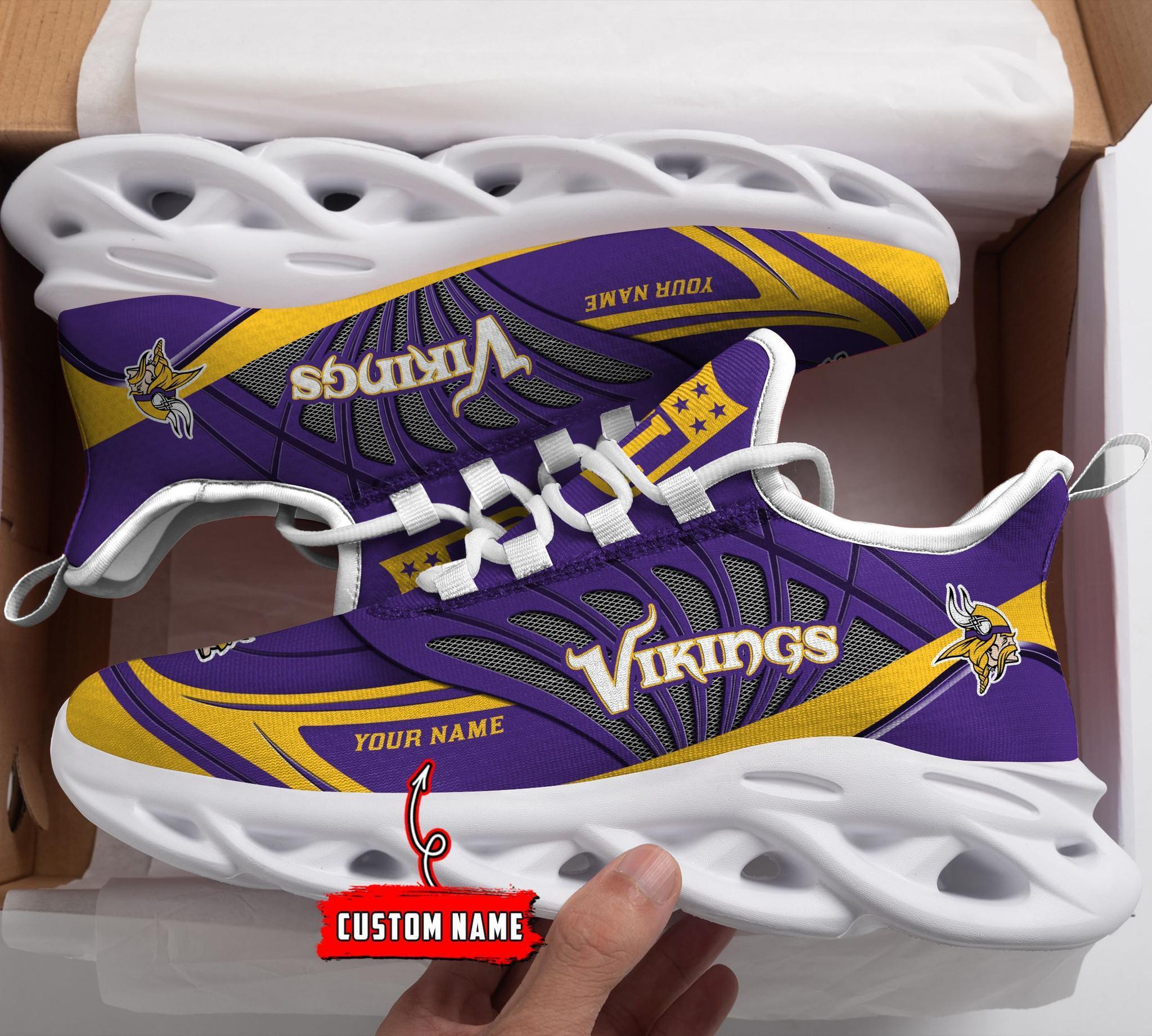Personalized Minnesota Vikings Max Soul Shoes Sneakers for Men And Women – NFL Football Fan Shoes, Team Sneakers