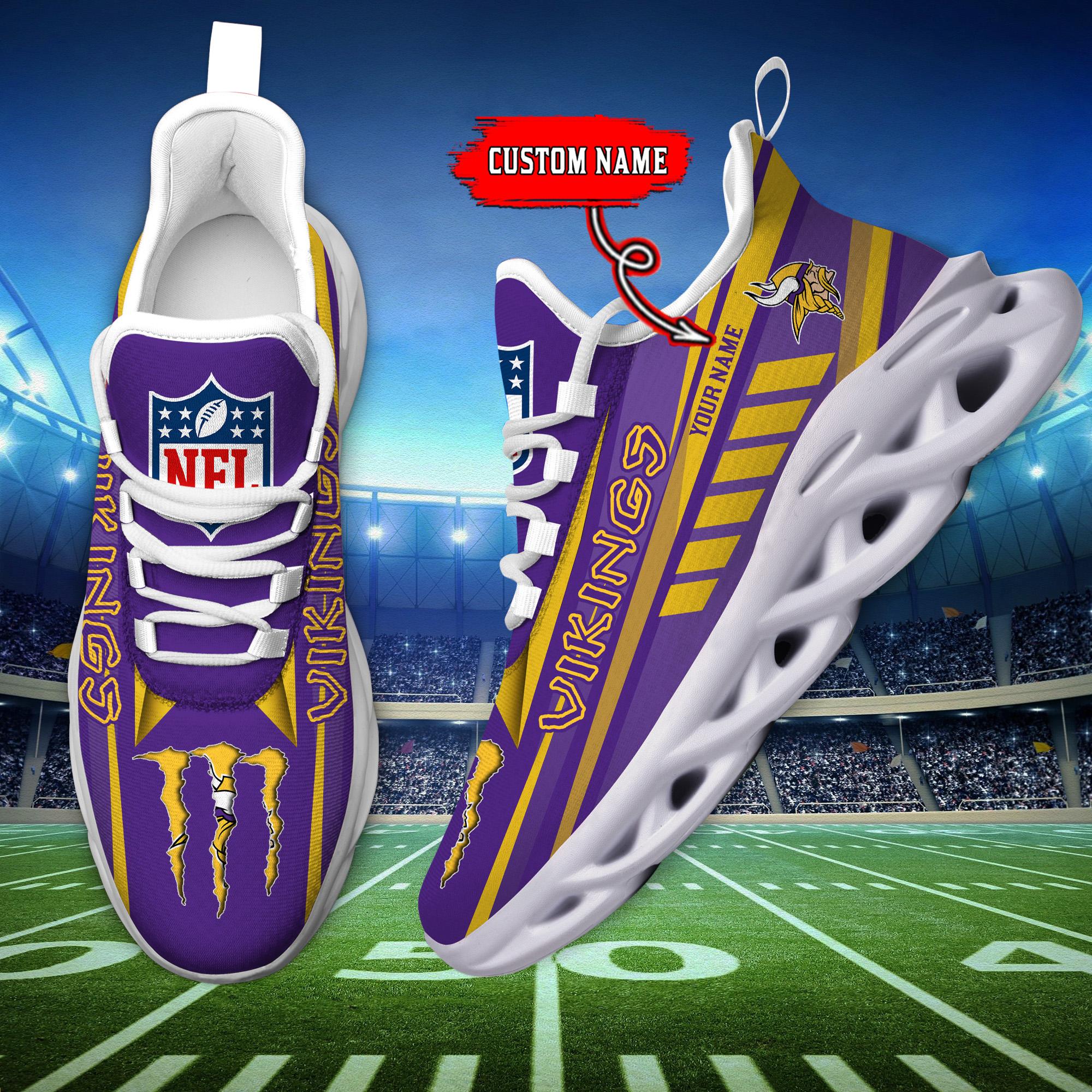 Personalized Minnesota Vikings Max Soul Shoes Sneakers for Men And Women – NFL Football Fan Shoes, Team Sneakers - Image 6