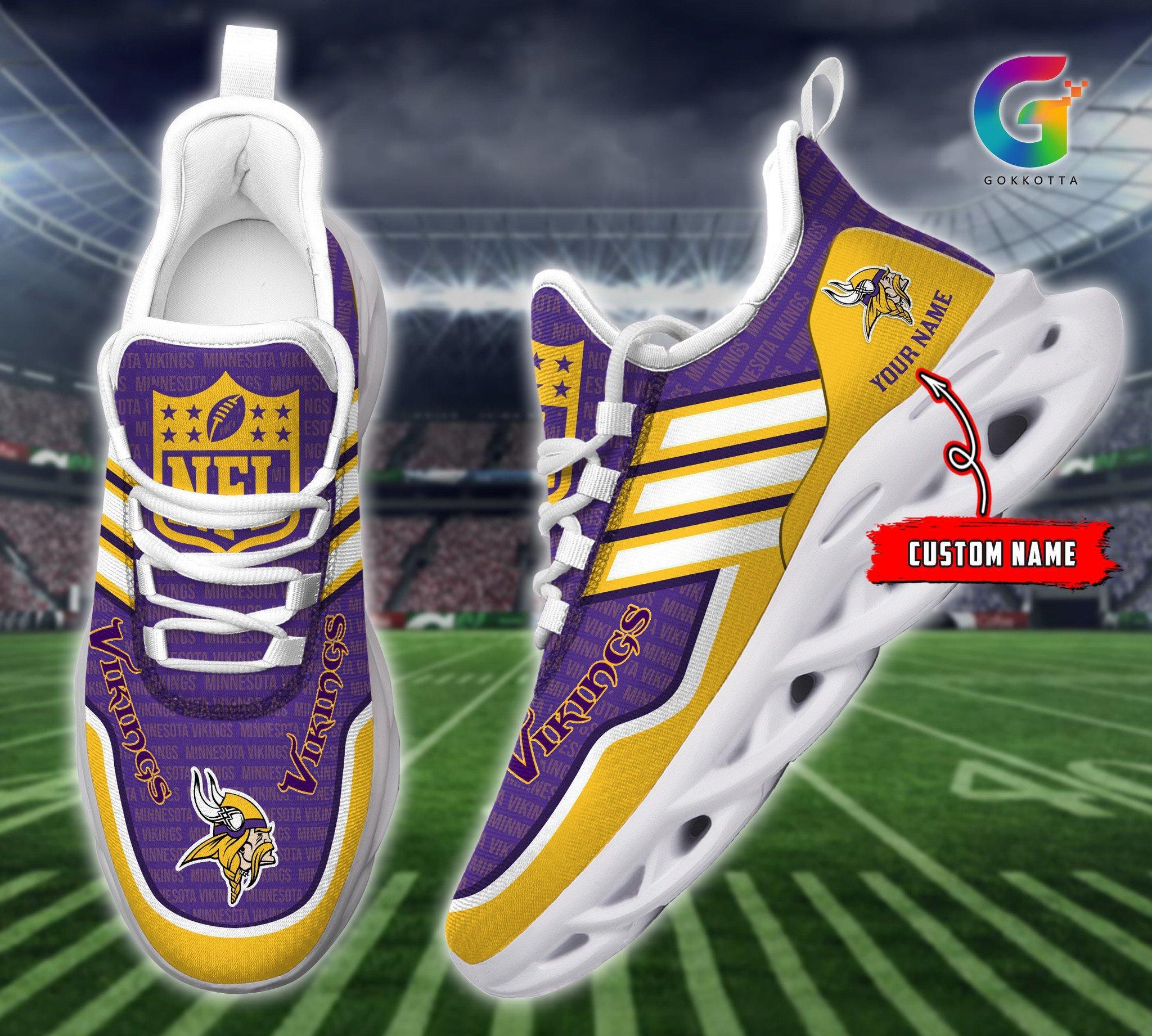Personalized Minnesota Vikings Max Soul Shoes Sneakers for Men And Women – NFL Football Fan Shoes, Team Sneakers