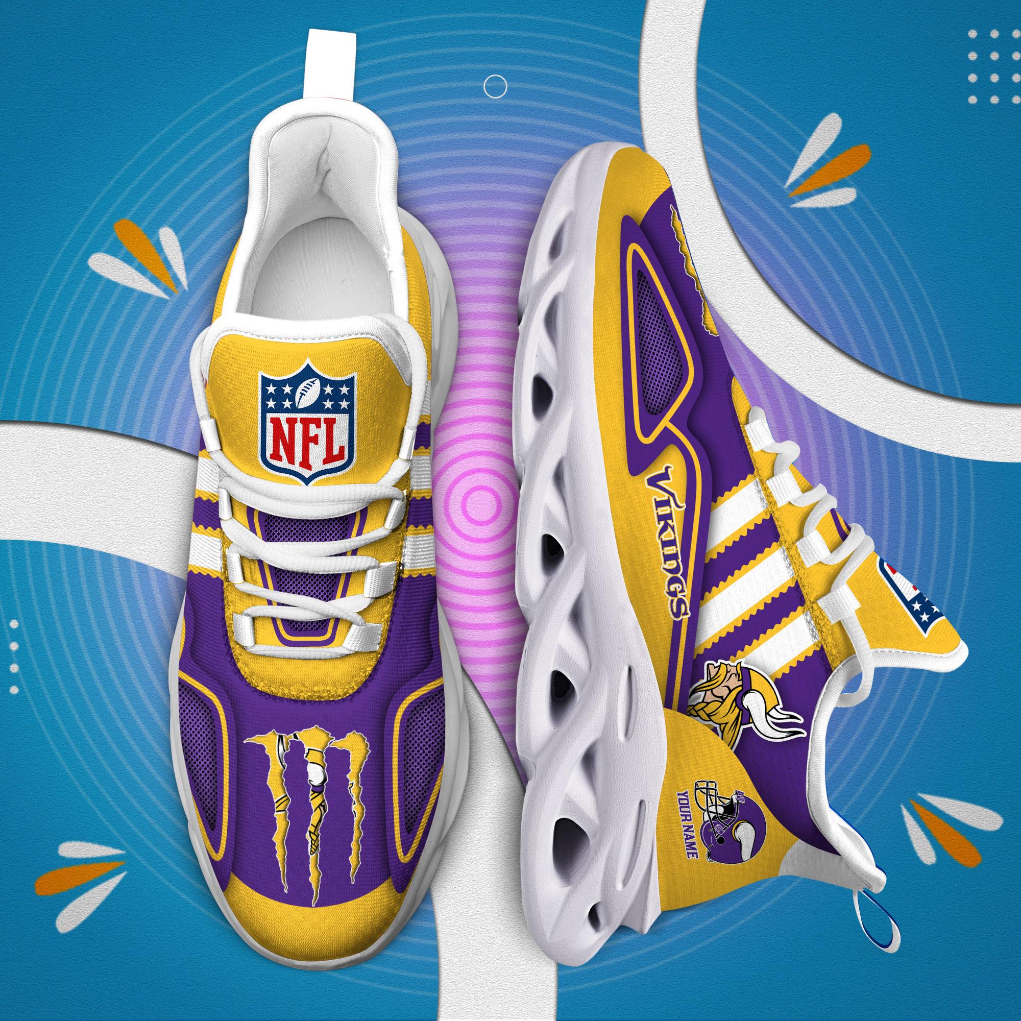 Personalized Minnesota Vikings Max Soul Shoes Sneakers for Men And Women – NFL Football Fan Shoes, Team Sneakers - Image 5