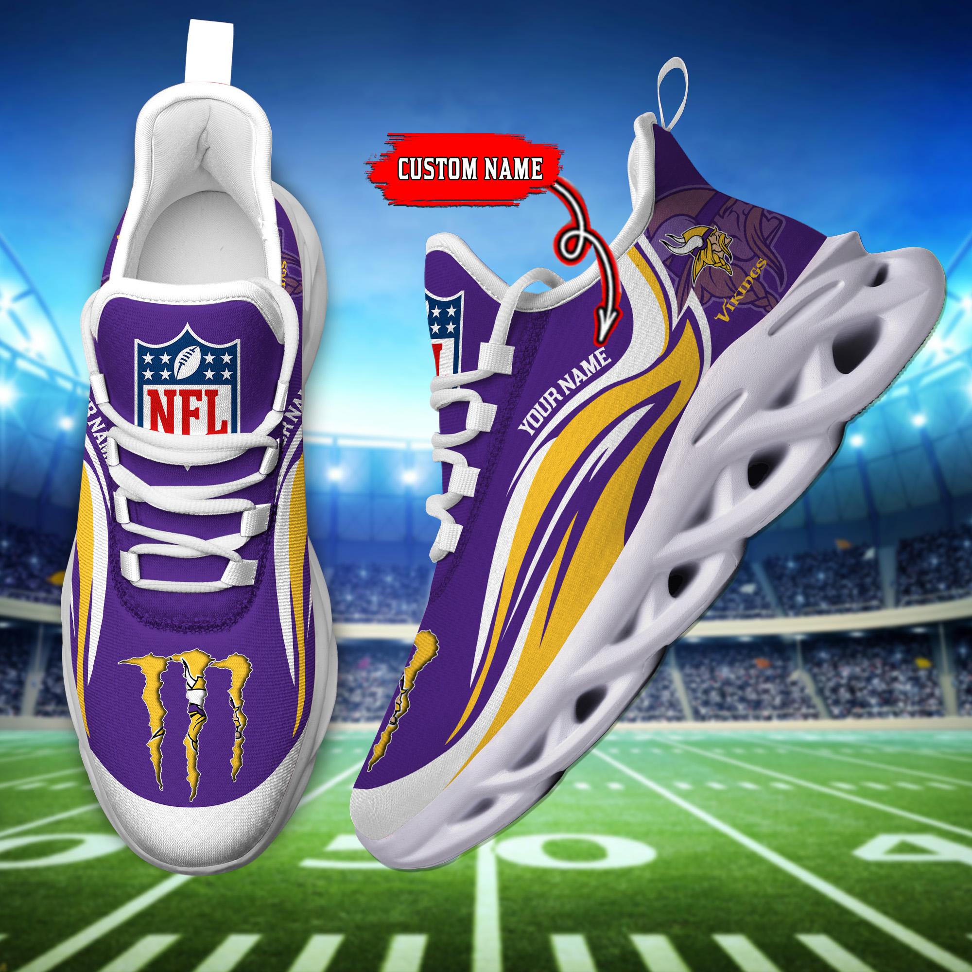 Personalized Minnesota Vikings Max Soul Shoes Sneakers for Men And Women – NFL Football Fan Shoes, Team Sneakers
