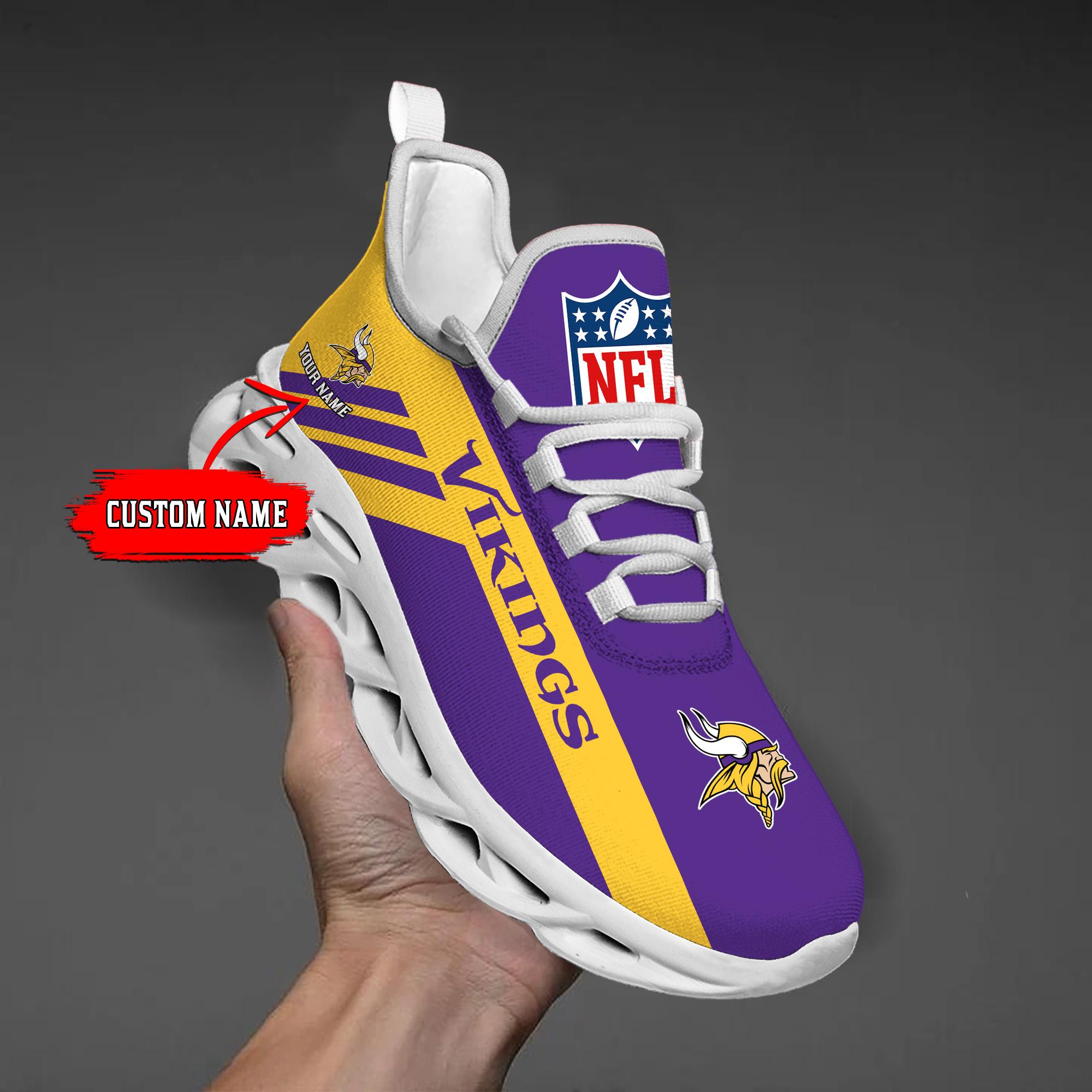 Personalized Minnesota Vikings Max Soul Shoes Sneakers for Men And Women – NFL Football Fan Shoes, Team Sneakers