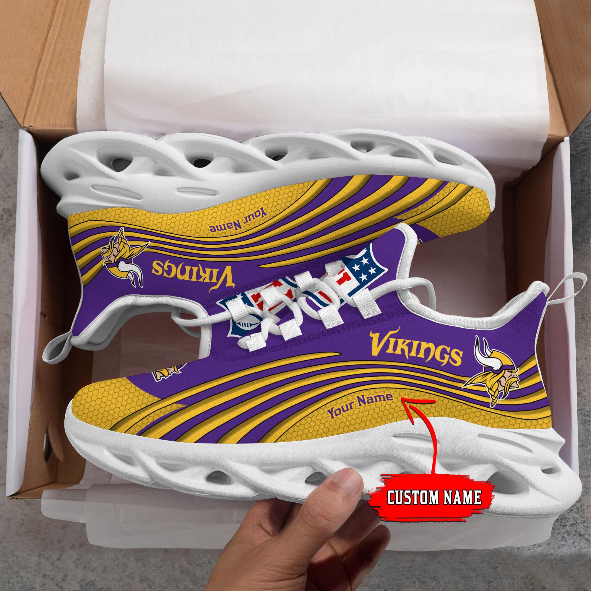 Personalized Minnesota Vikings Max Soul Shoes Sneakers for Men And Women – NFL Football Fan Shoes, Team Sneakers - Image 4