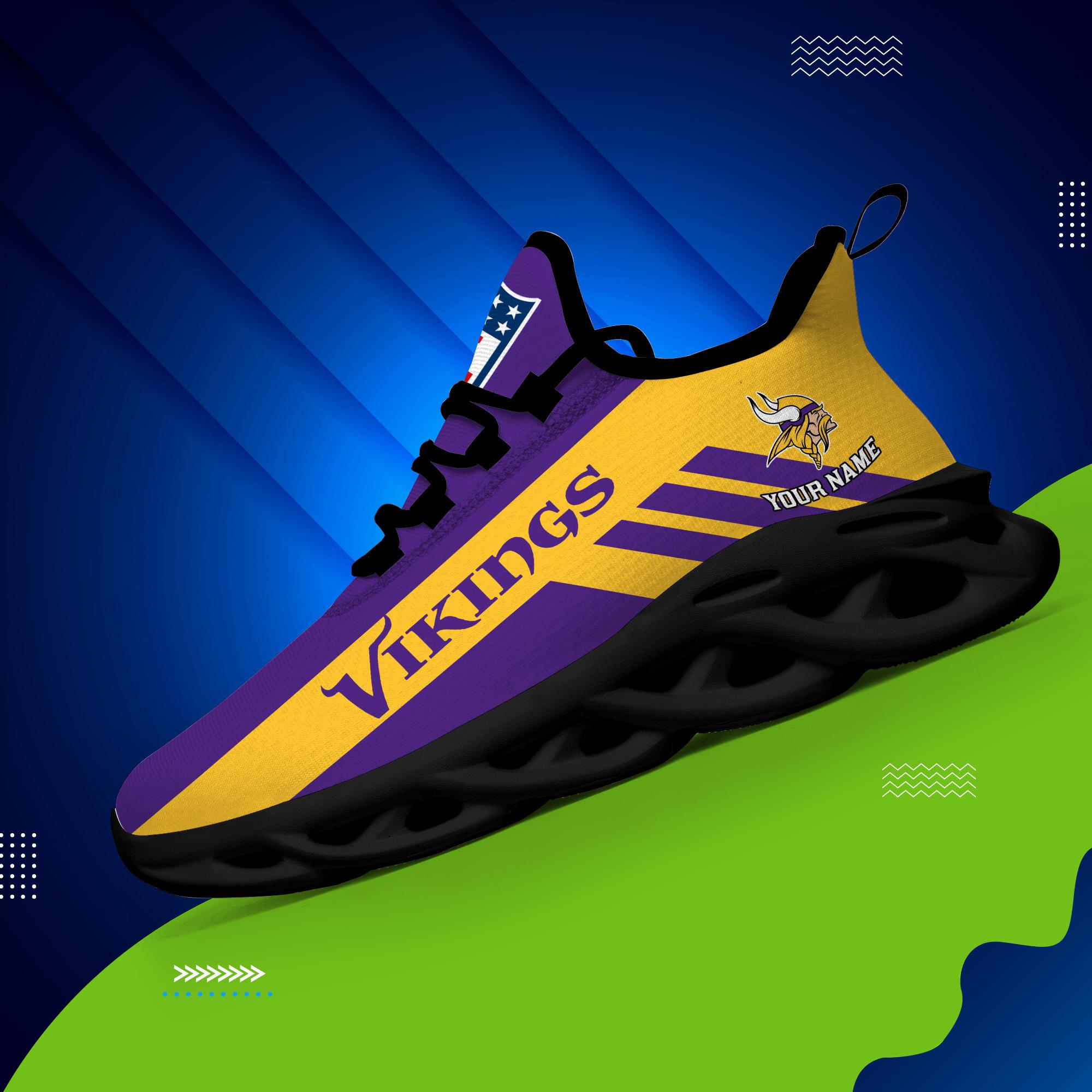 Personalized Minnesota Vikings Max Soul Shoes Sneakers for Men And Women – NFL Football Fan Shoes, Team Sneakers - Image 4