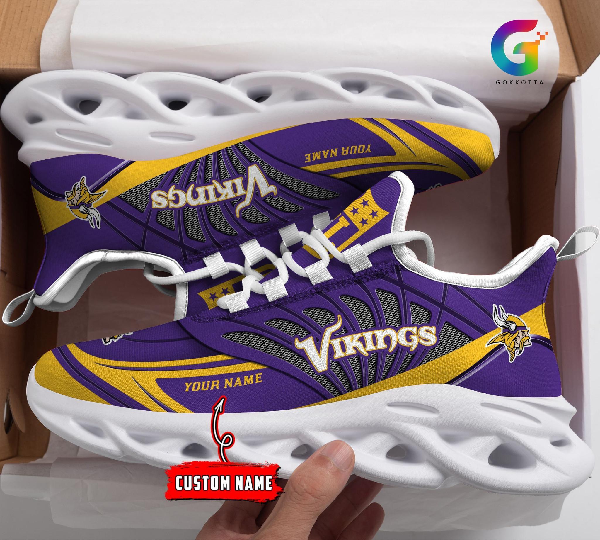 Personalized Minnesota Vikings Max Soul Shoes Sneakers for Men And Women – NFL Football Fan Shoes, Team Sneakers - Image 3