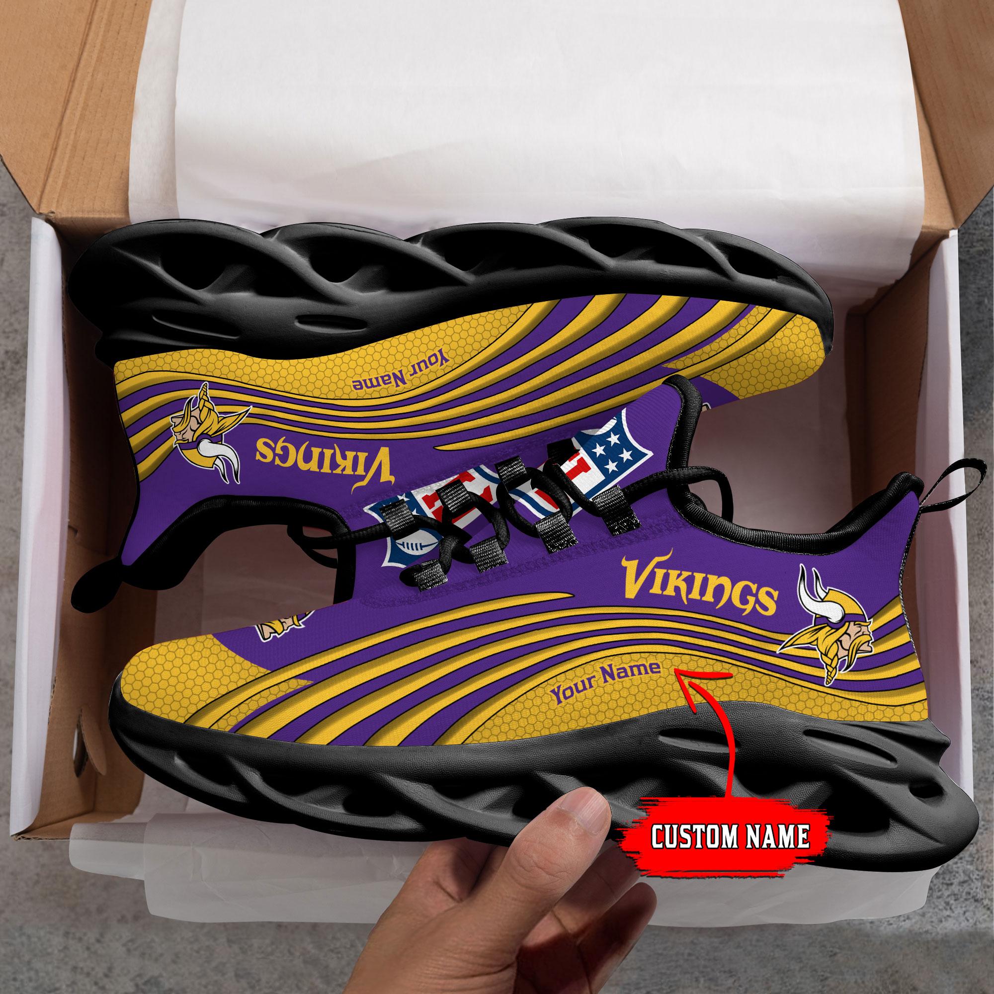 Personalized Minnesota Vikings Max Soul Shoes Sneakers for Men And Women – NFL Football Fan Shoes, Team Sneakers - Image 3