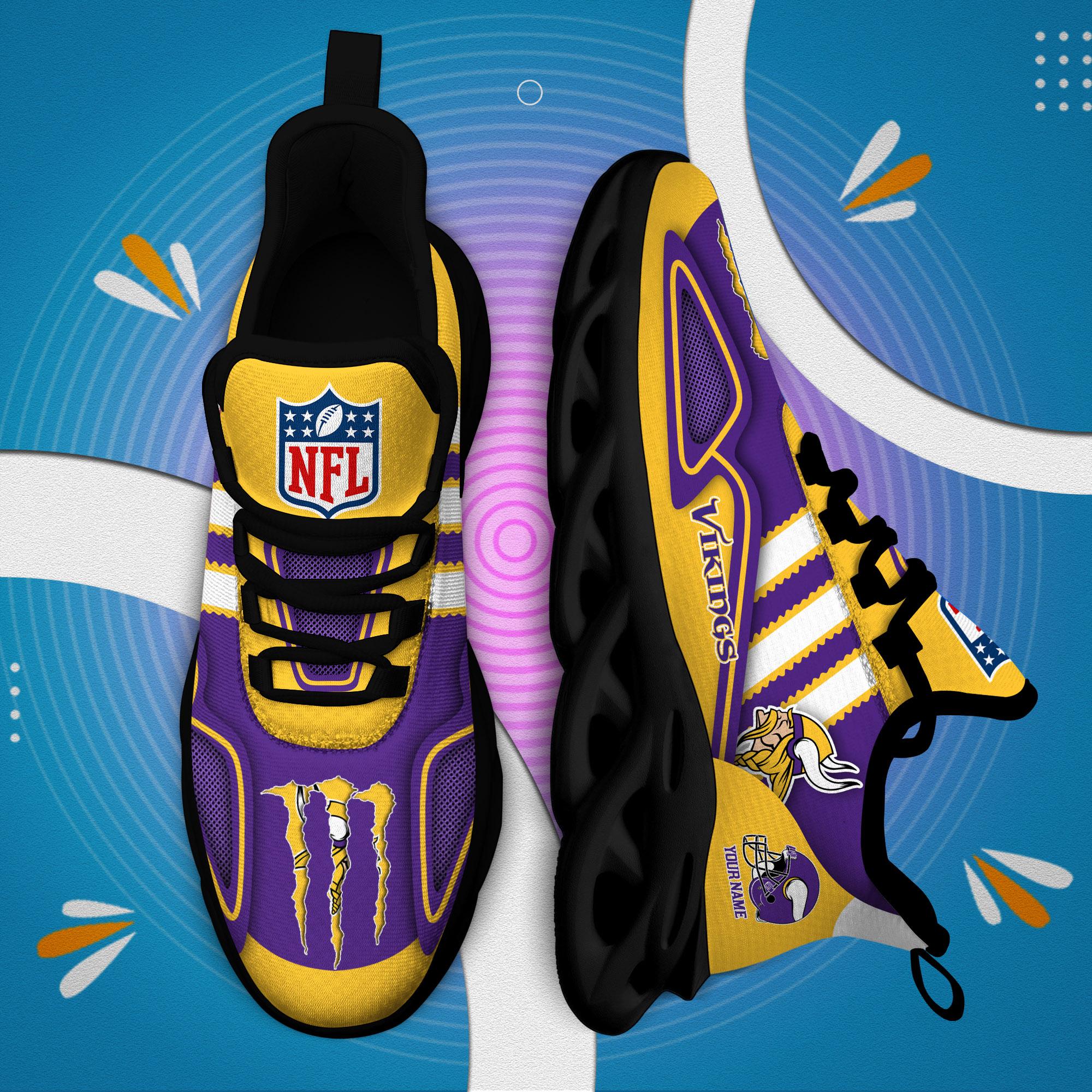 Personalized Minnesota Vikings Max Soul Shoes Sneakers for Men And Women – NFL Football Fan Shoes, Team Sneakers - Image 4