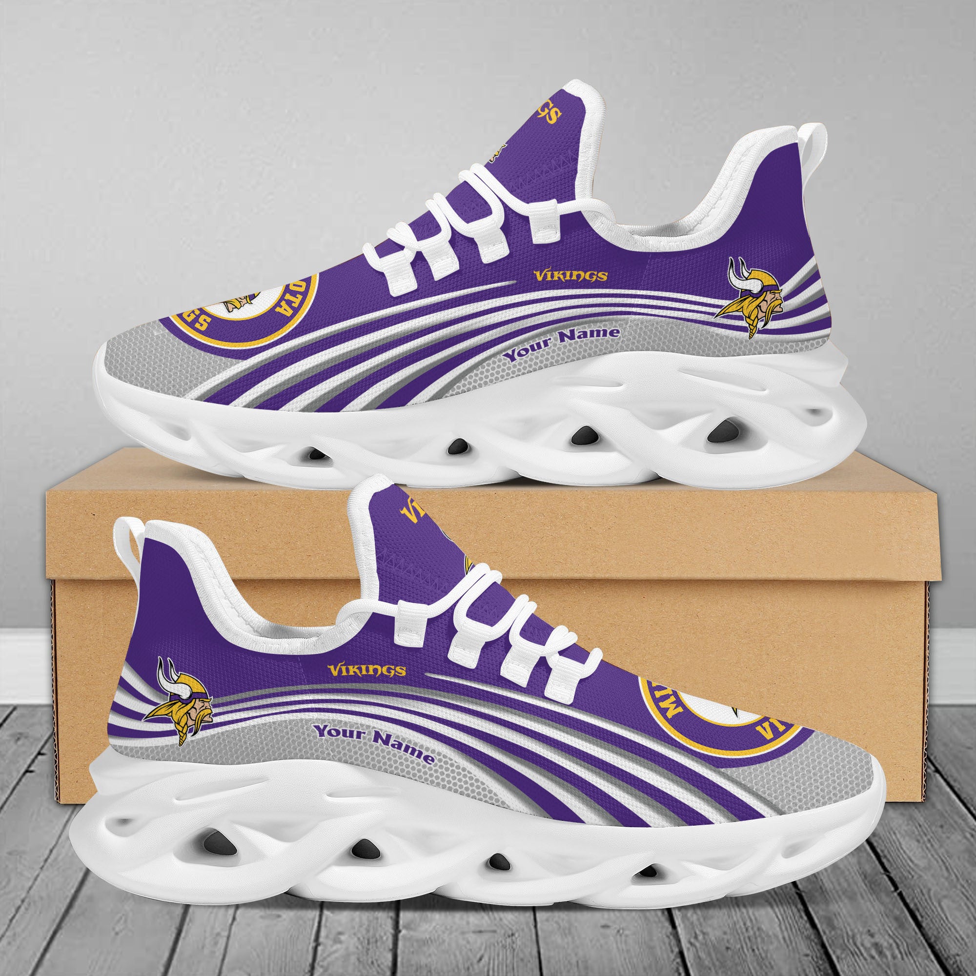 Personalized Minnesota Vikings Max Soul Shoes Sneakers for Men And Women – NFL Football Fan Shoes, Team Sneakers