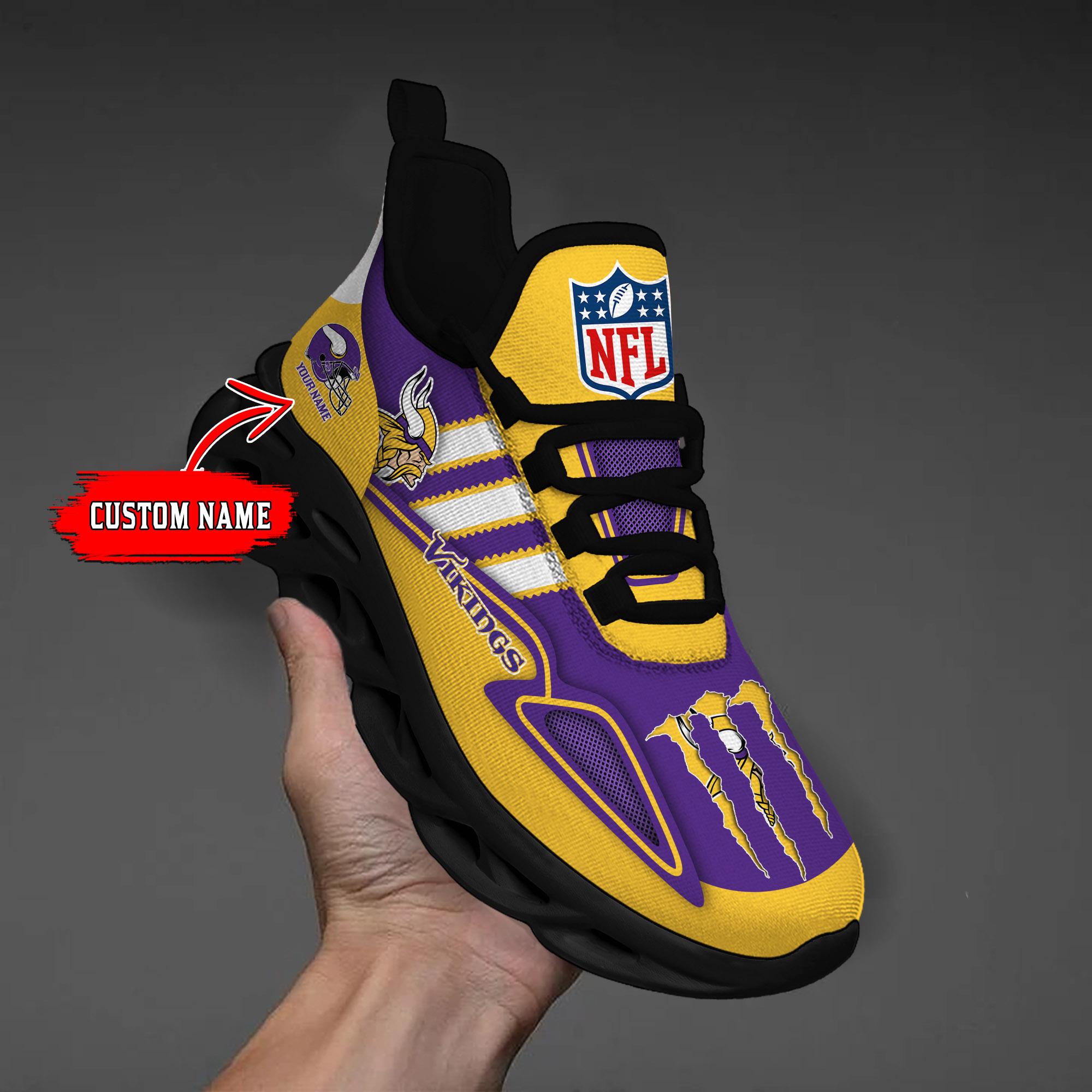 Personalized Minnesota Vikings Max Soul Shoes Sneakers for Men And Women – NFL Football Fan Shoes, Team Sneakers - Image 6