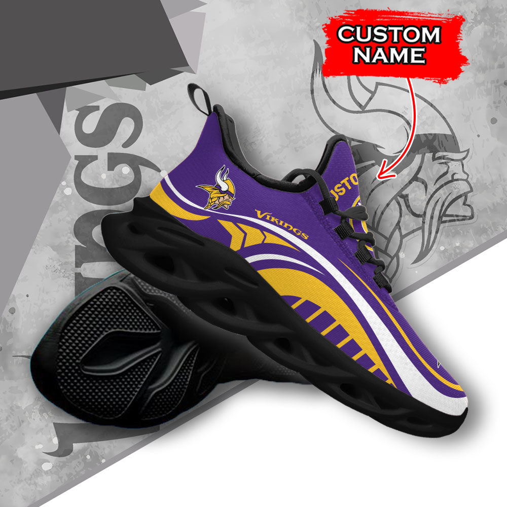 Personalized Minnesota Vikings NFL Max Soul Shoes Sneakers for Men And Women – NFL Football Fan Shoes, Team Sneakers - Image 4