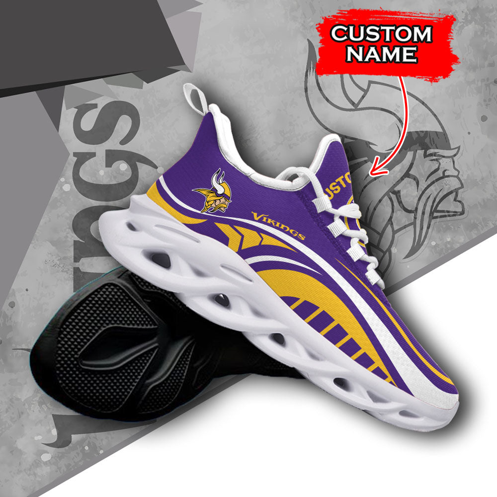 Personalized Minnesota Vikings NFL Max Soul Shoes Sneakers for Men And Women – NFL Football Fan Shoes, Team Sneakers - Image 3