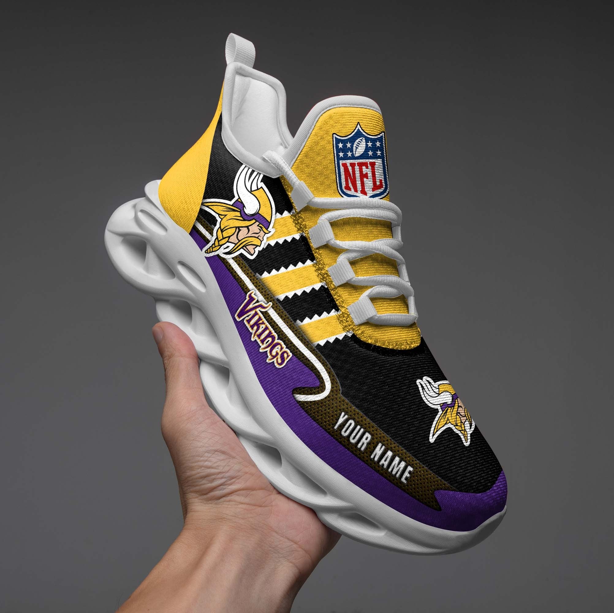Personalized Minnesota Vikings NFL Max Soul Shoes Sneakers for Men And Women – NFL Football Fan Shoes, Team Sneakers